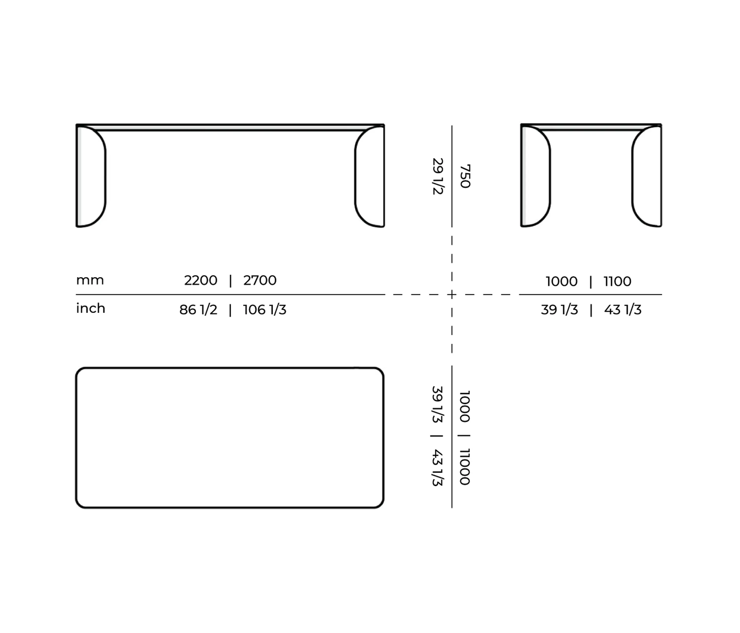 Mozea - QUARTAM | Rectangular solid wood dining table