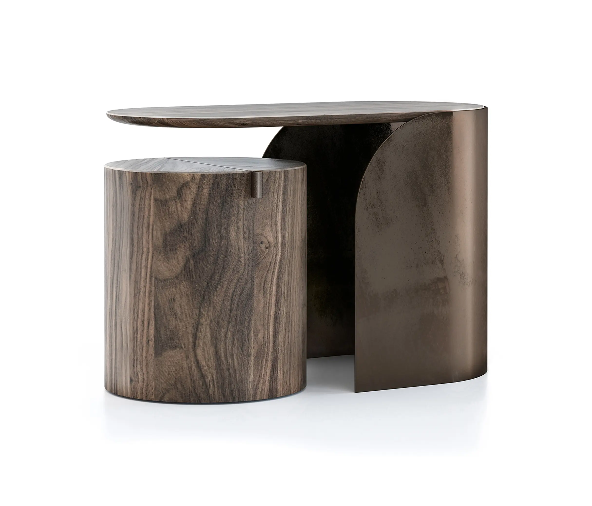 Mozea - STADIO | Steel coffee table with marble top