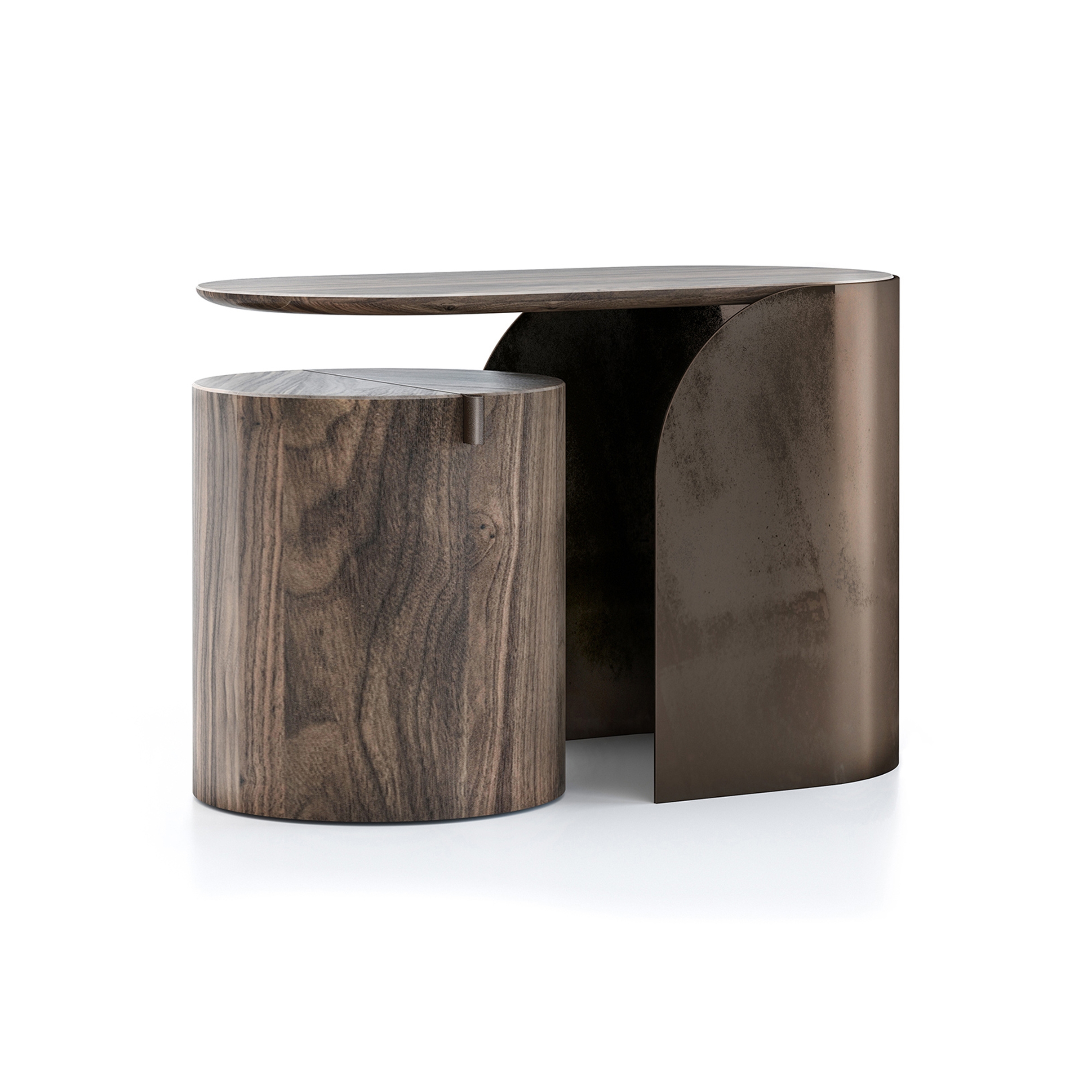 STADIO | Steel coffee table with marble top