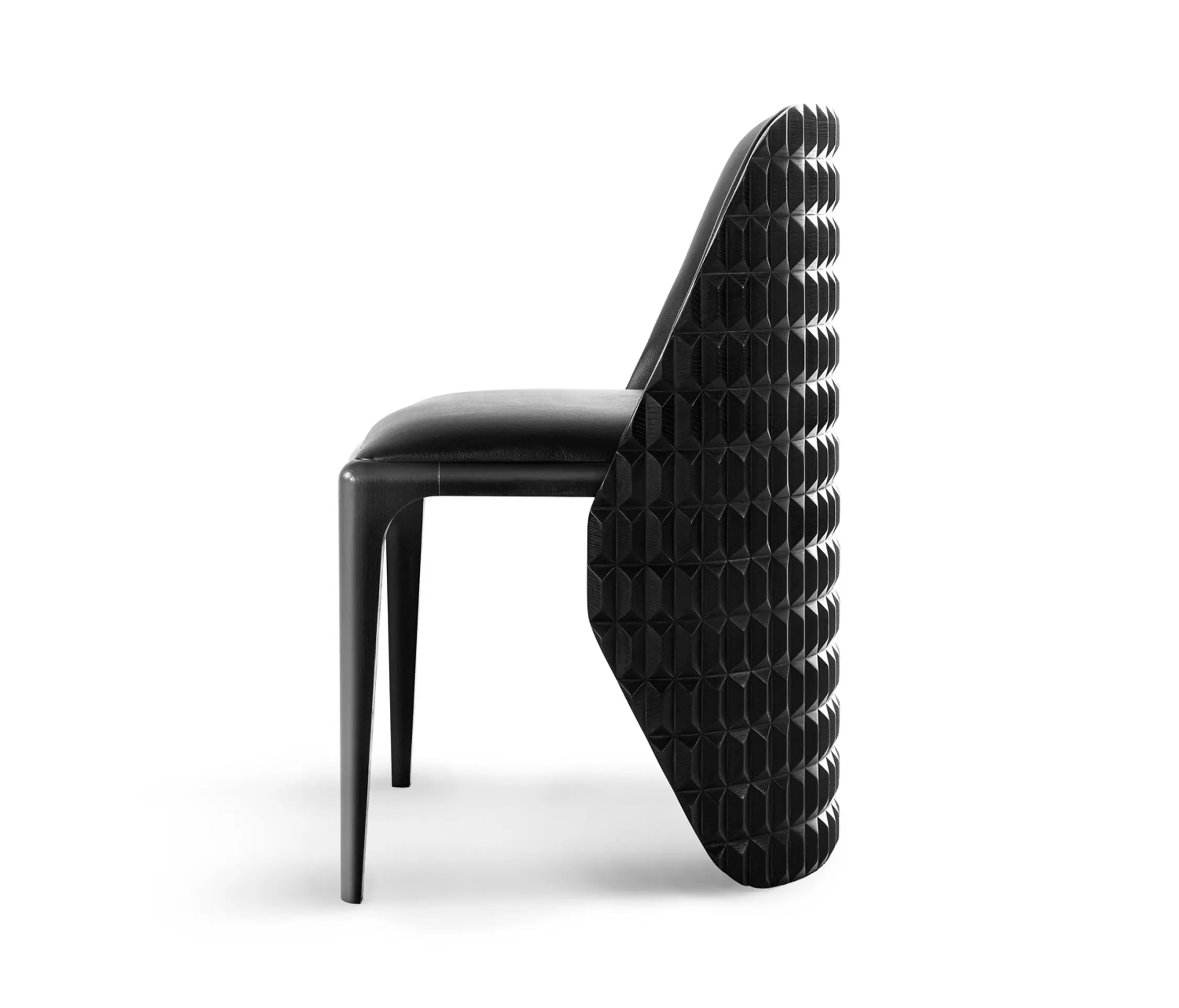 Mozea - TESTA | Upholstered wooden and leather chair