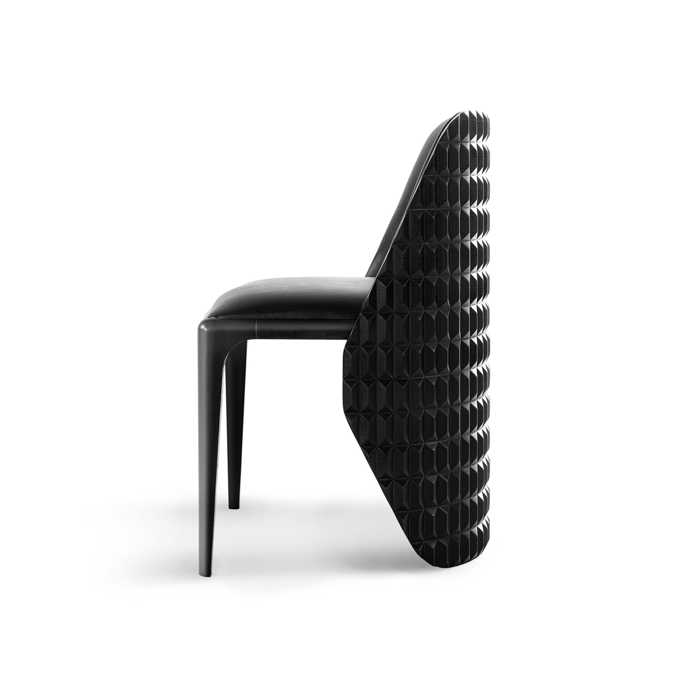 TESTA | Upholstered wooden and leather chair