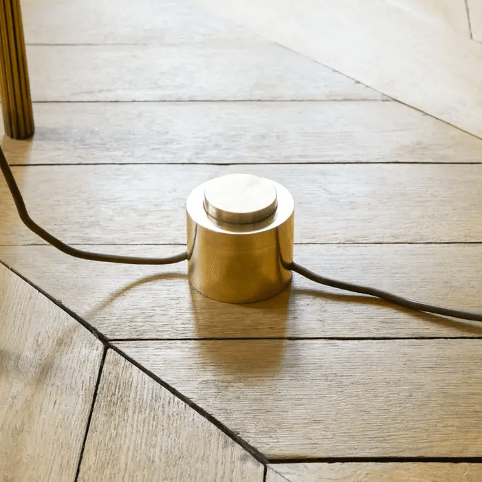 Display product 3" on/off dimmer floor switch in brass from manufacturer LVL - USA