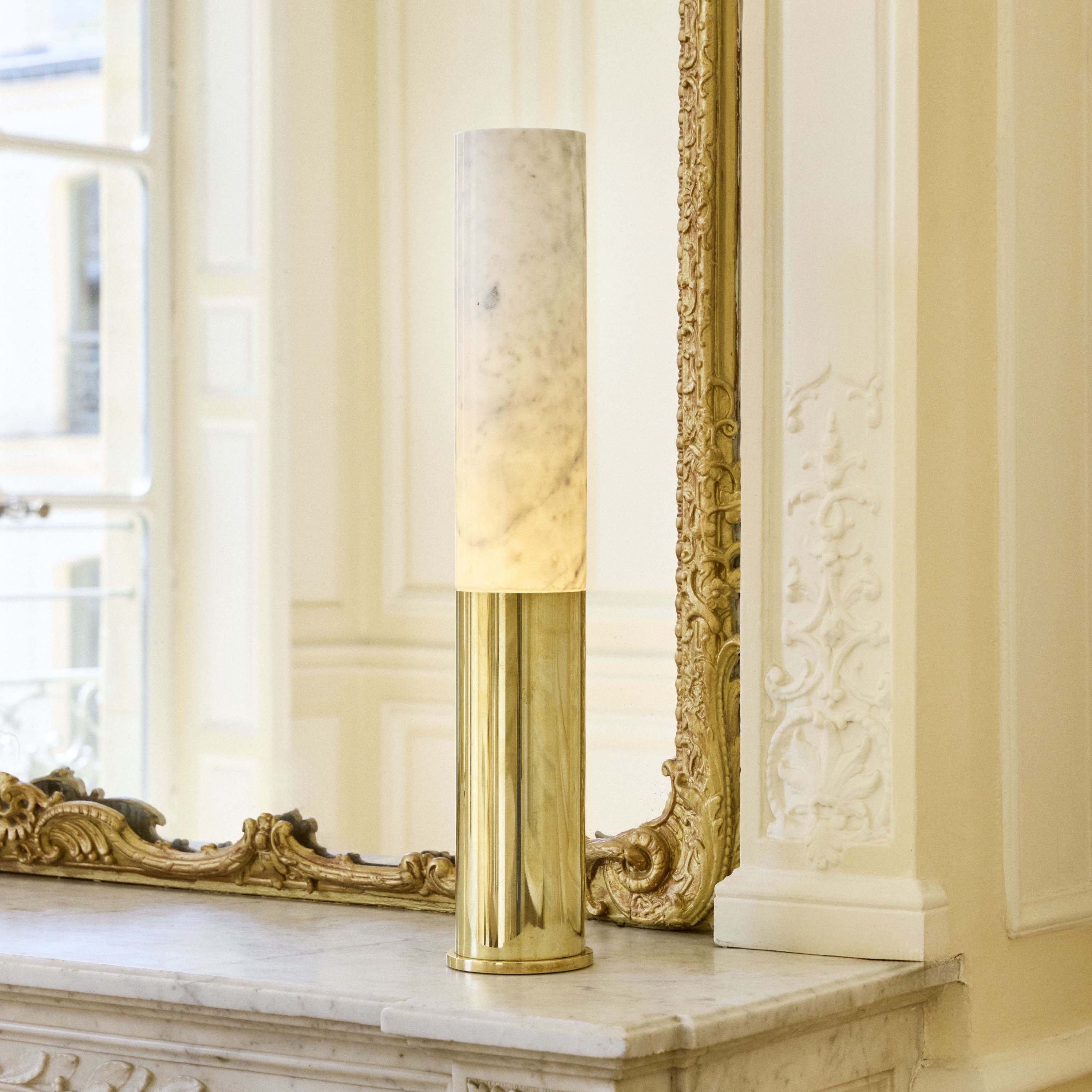 Brass and Marble Table lamp