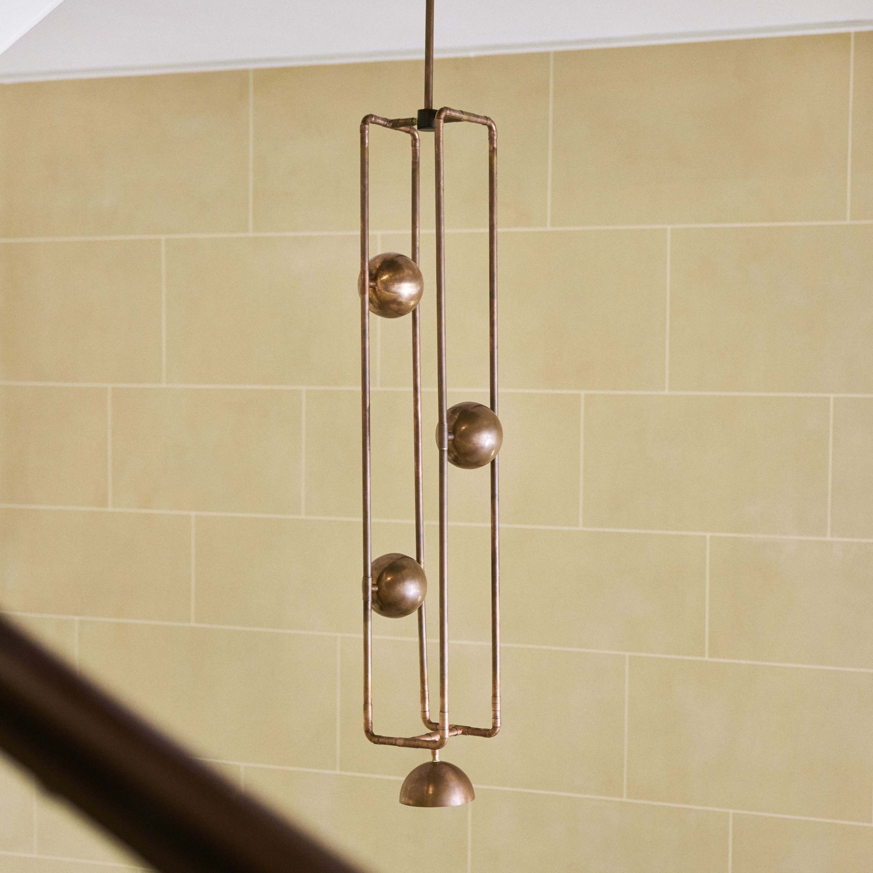 Display product Masion Single copper hanging lamp from manufacturer LVL - USA