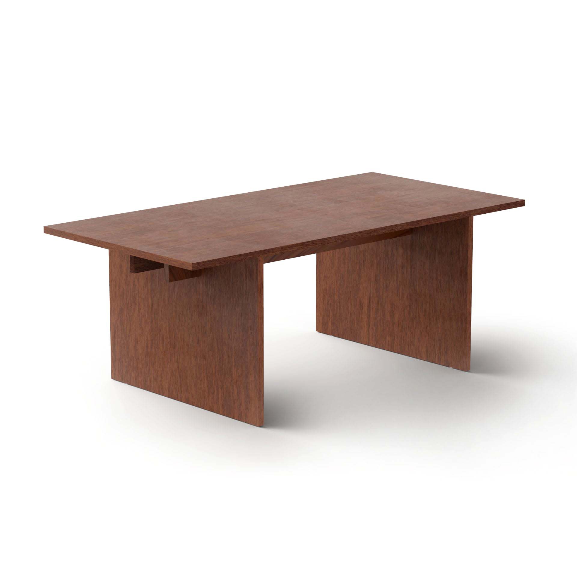 BASE table - Minimalist Modern Table in Walnut (200x100)