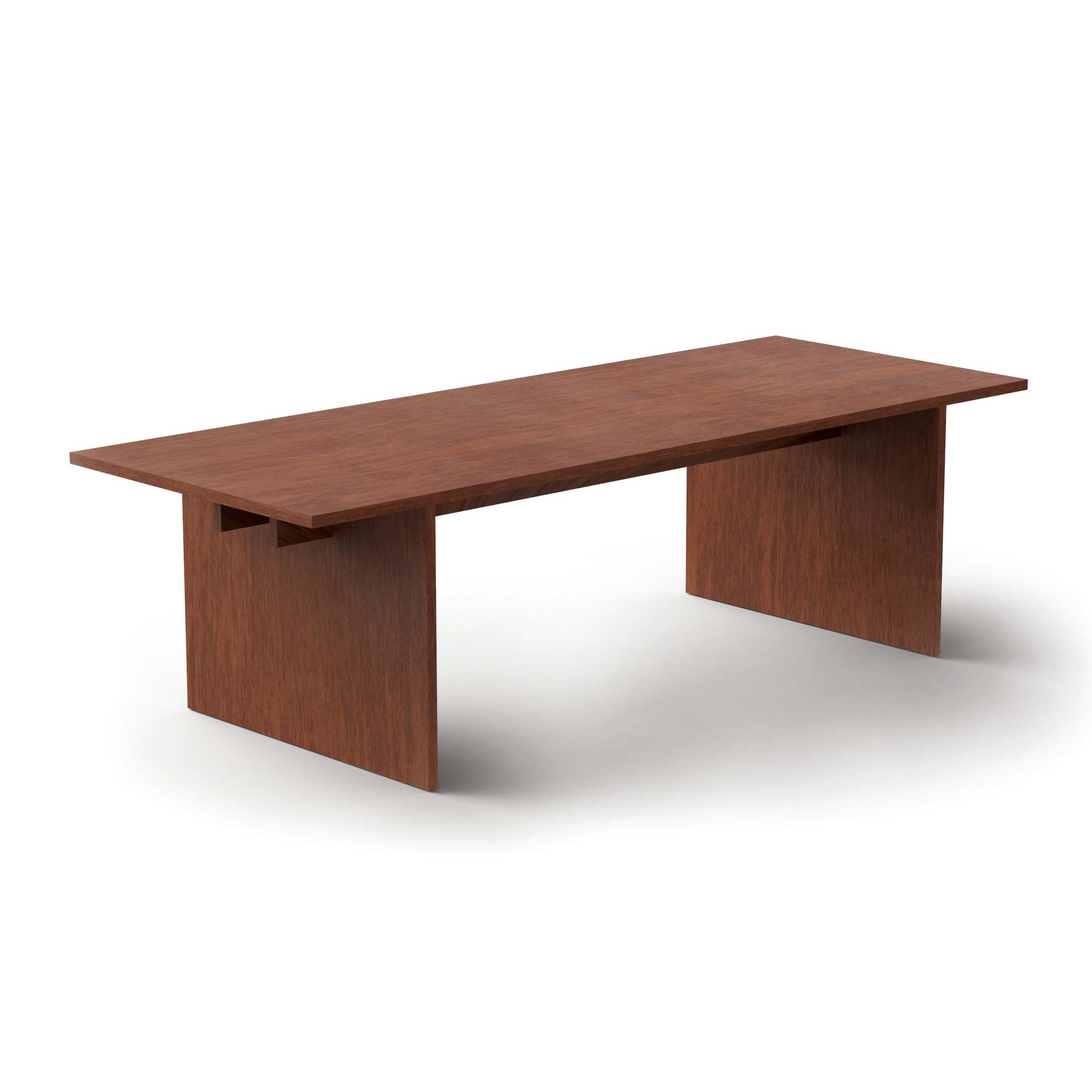 BASE table - Minimalist Modern Table in Walnut (260x100)
