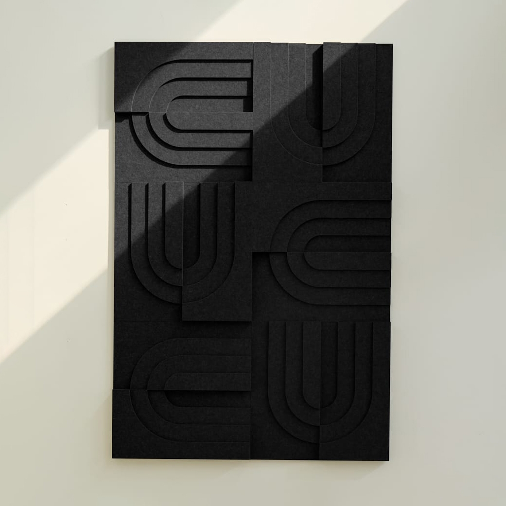 Arch Tile - Night Black | Set of 6