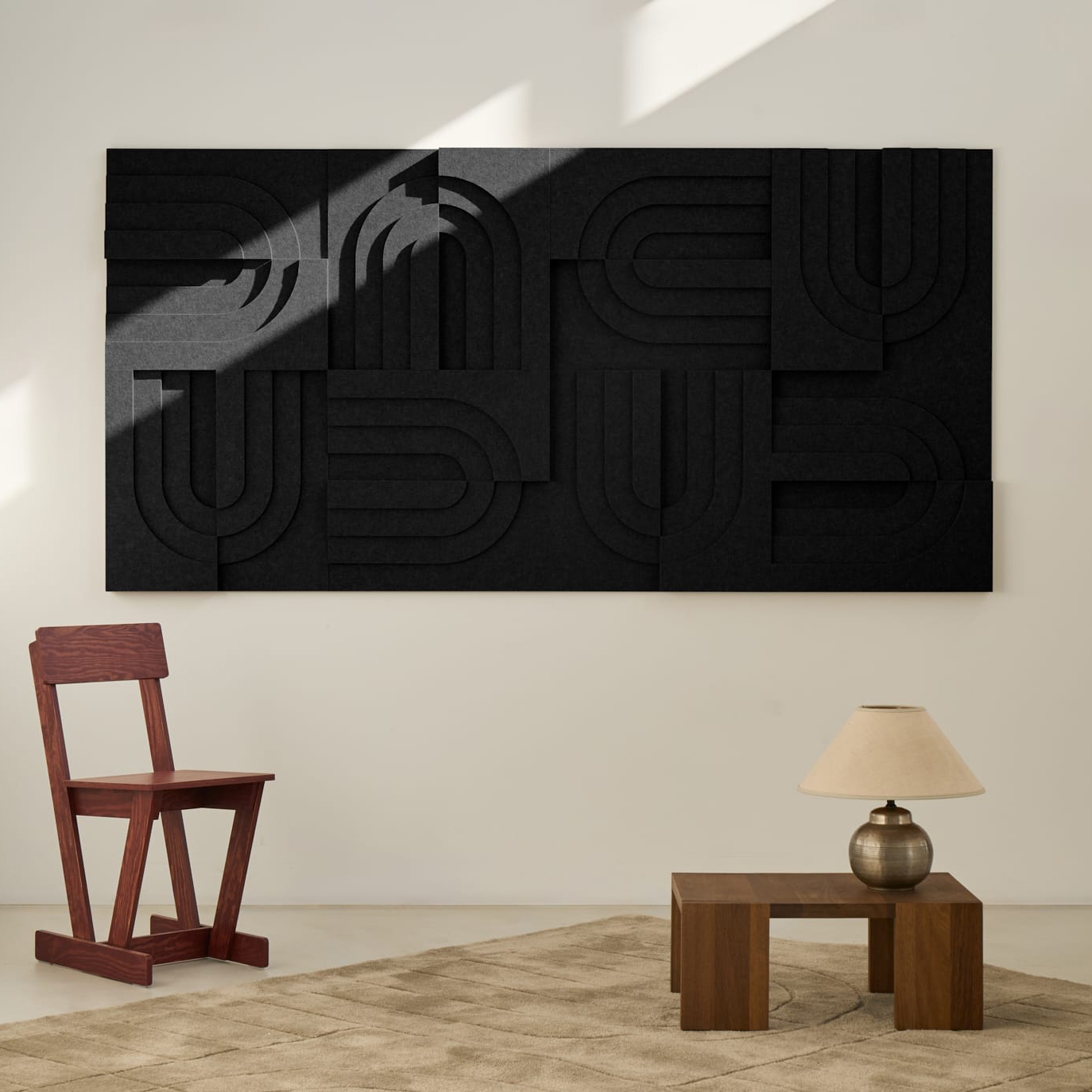 Arch Tile - Night Black | Set of 8