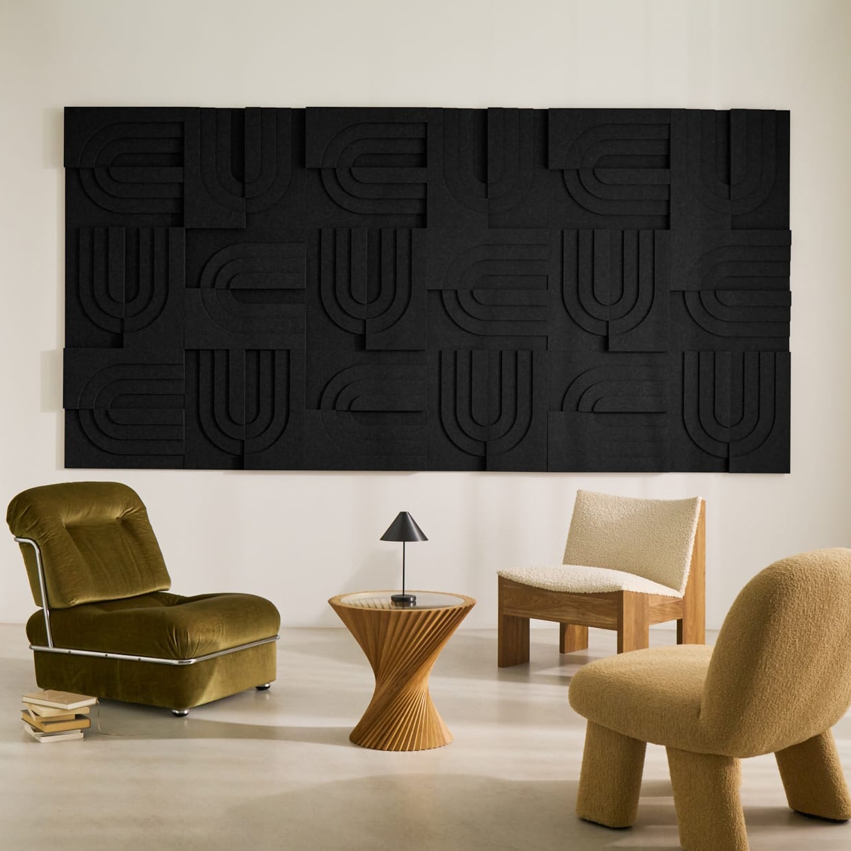 Arch Tile - Night Black | Set of 18