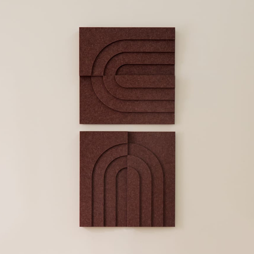 Arch Tile - Reddish Brown | Set of 2