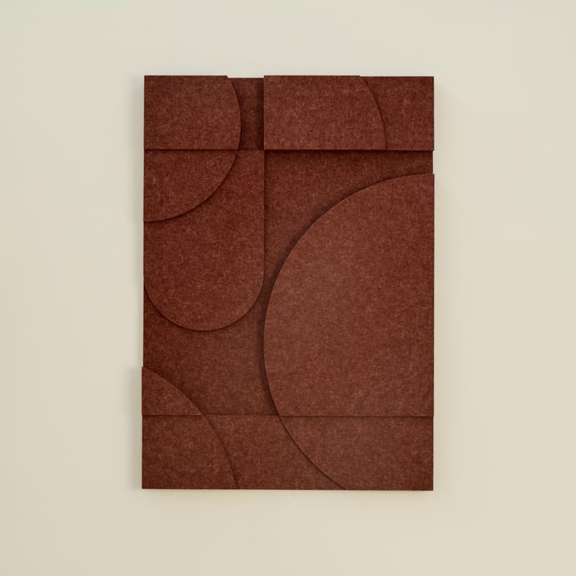 Geometric - Reddish Brown
