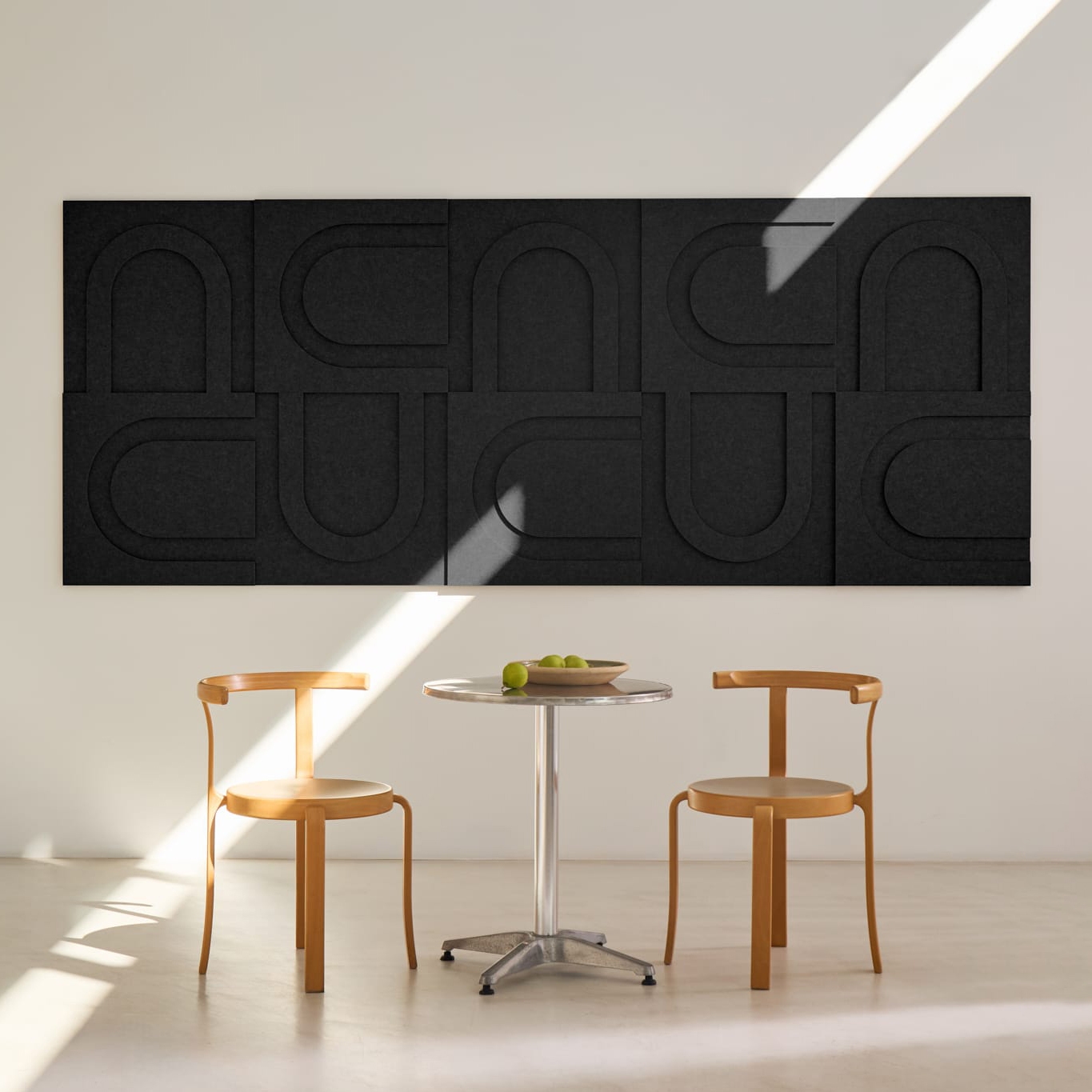 Geometric Tile - Night Black | Set of 10