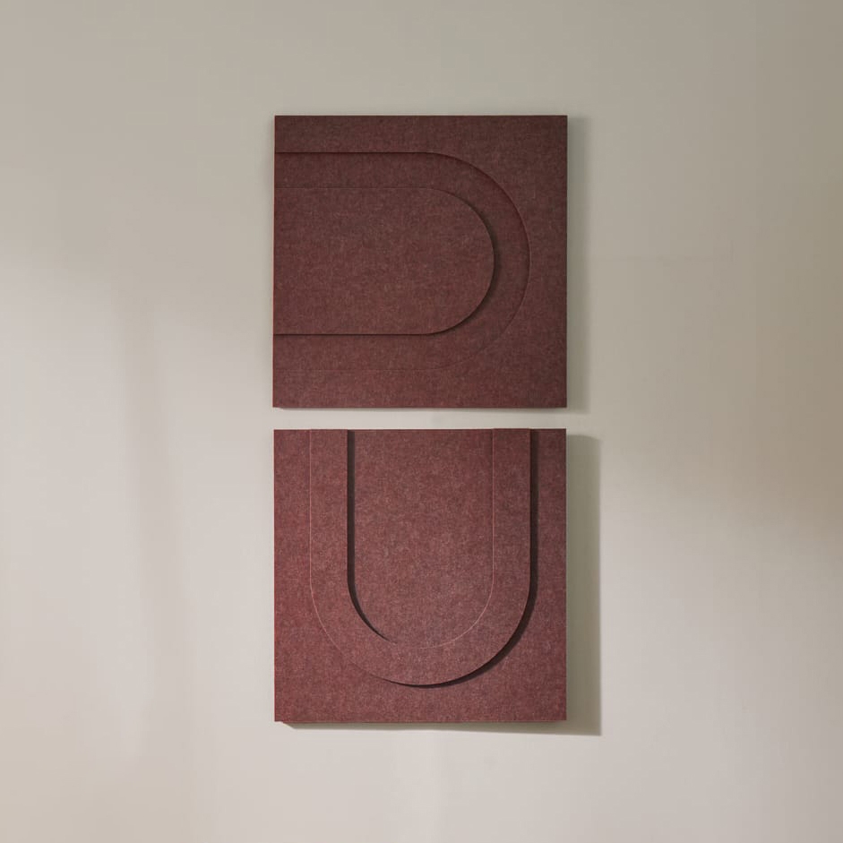 Geometric Tile - Reddish Brown | Set of 2
