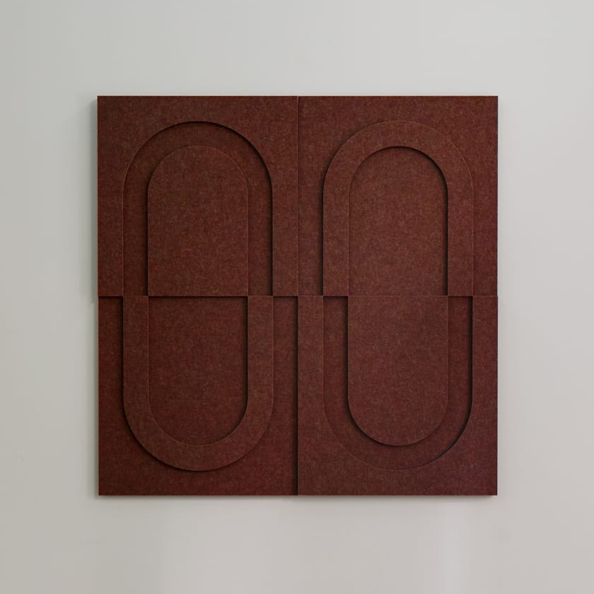 Geometric Tile - Reddish Brown | Set of 4
