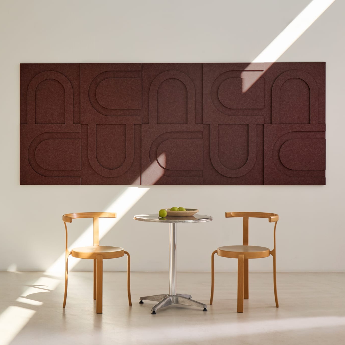 Geometric Tile - Reddish Brown | Set of 10