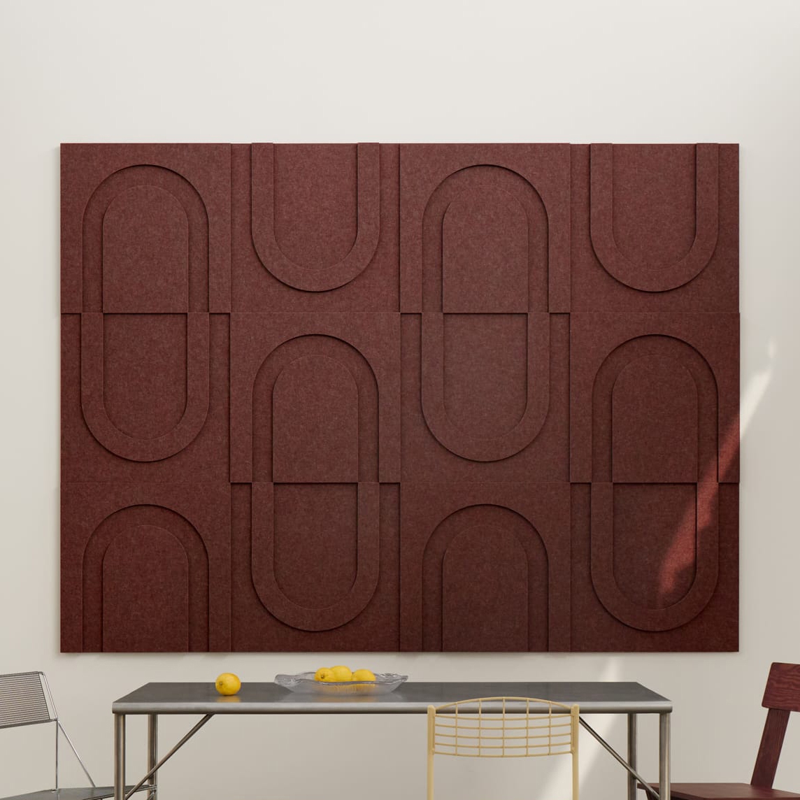 Geometric Tile - Reddish Brown | Set of 12