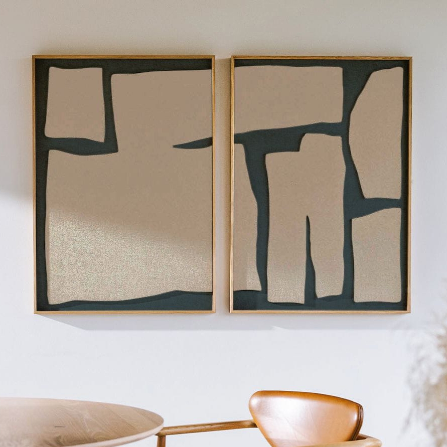Stone - Green/Sand | Set of 2
