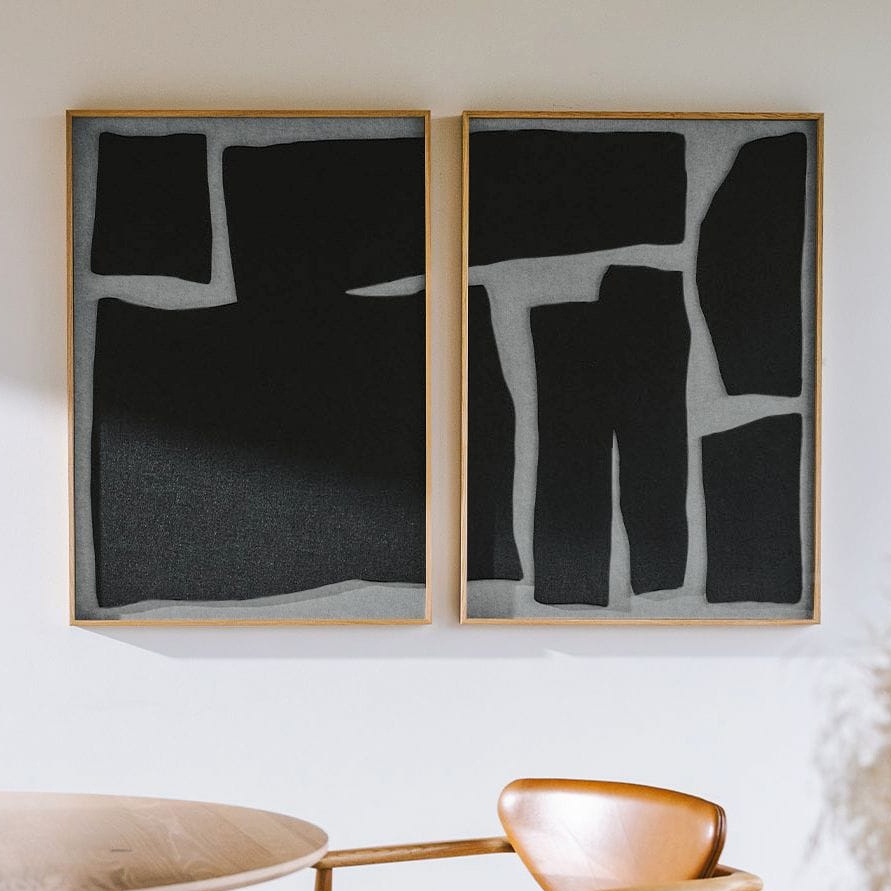 Stone - Grey/Black | Set of 2