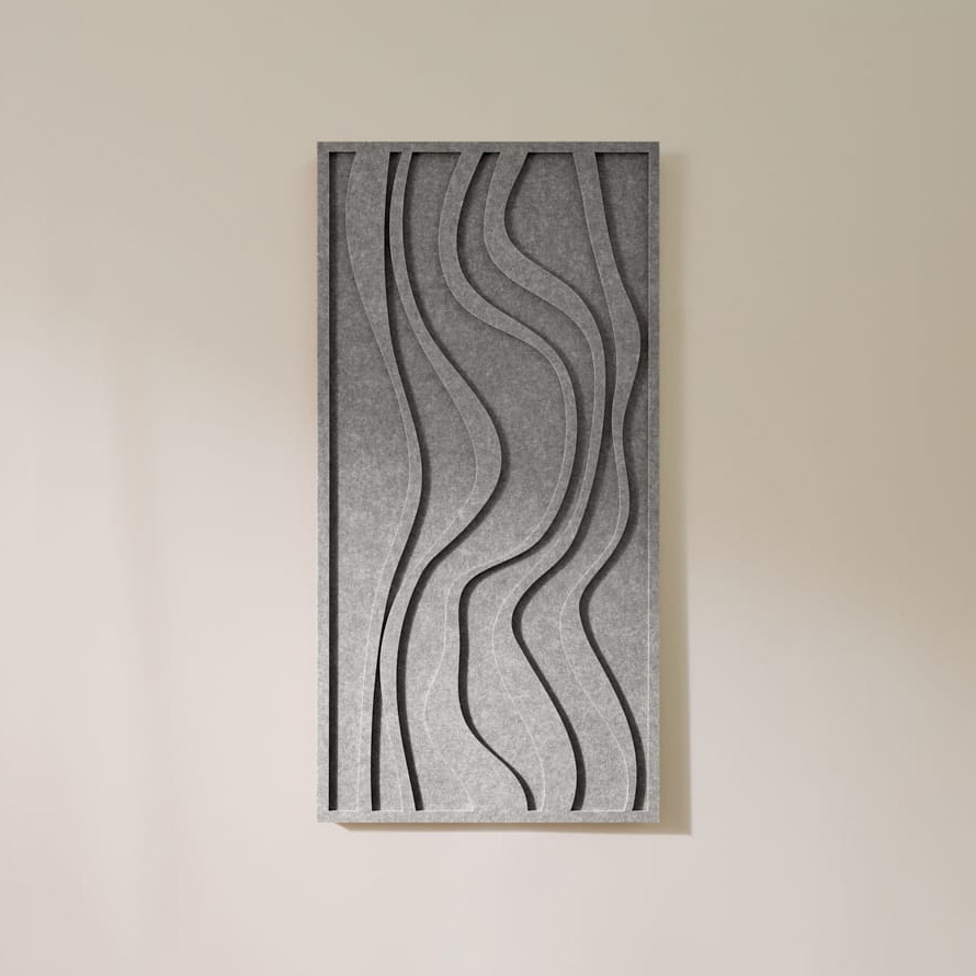 Wave Long - Cloudy Grey | Single with border