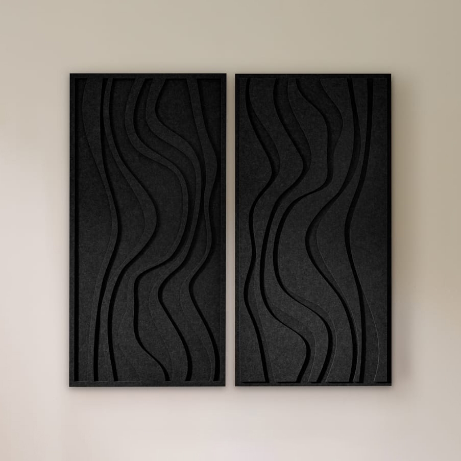 Wave Long - Night Black | Set of 2