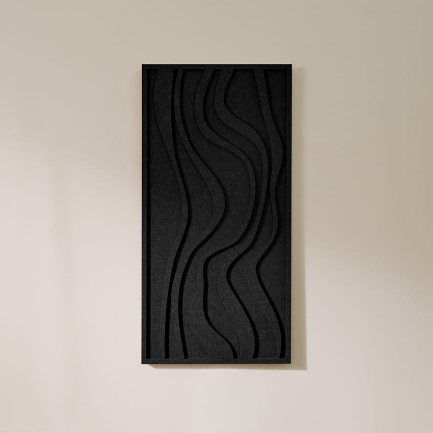 Wave Long - Night Black | Single with border