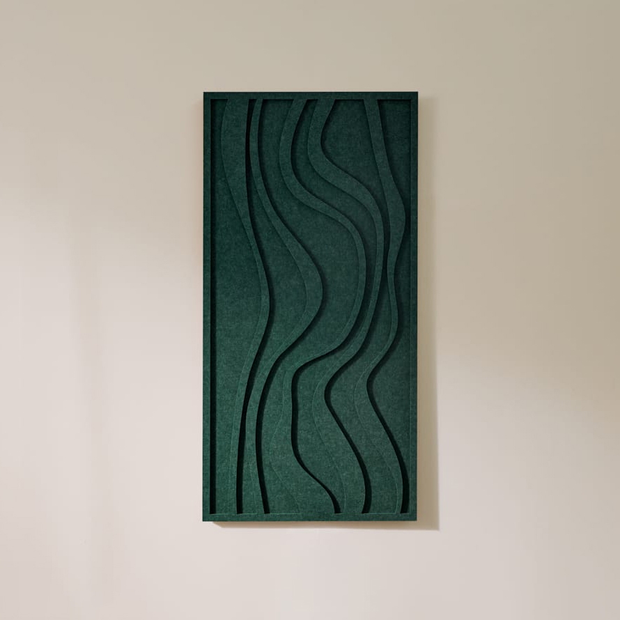 Wave Long - Petroleum Green | Single with border