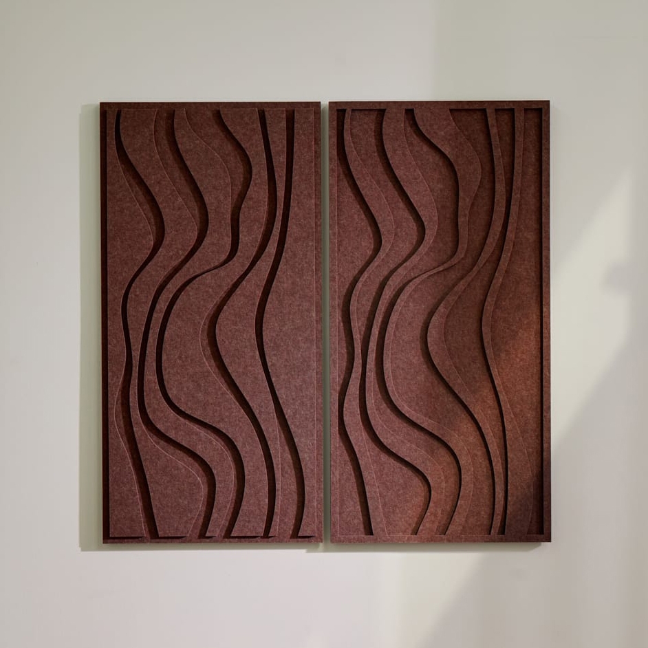 Wave Long - Reddish Brown | Set of 2