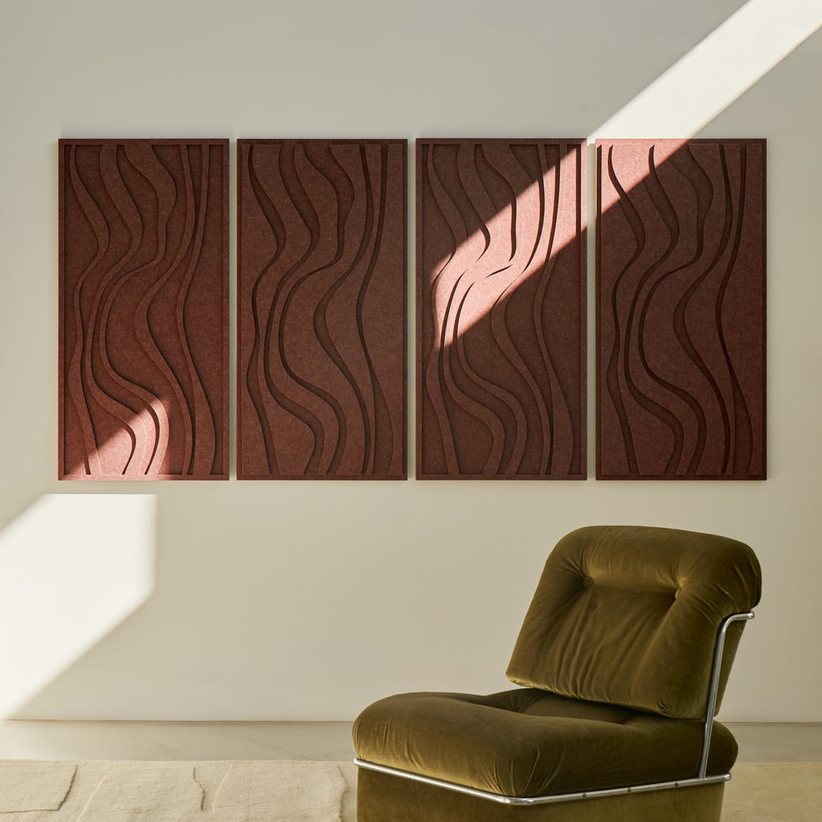 Display product Wave Long - Reddish Brown | Set of 4 from manufacturer Arturel HQ