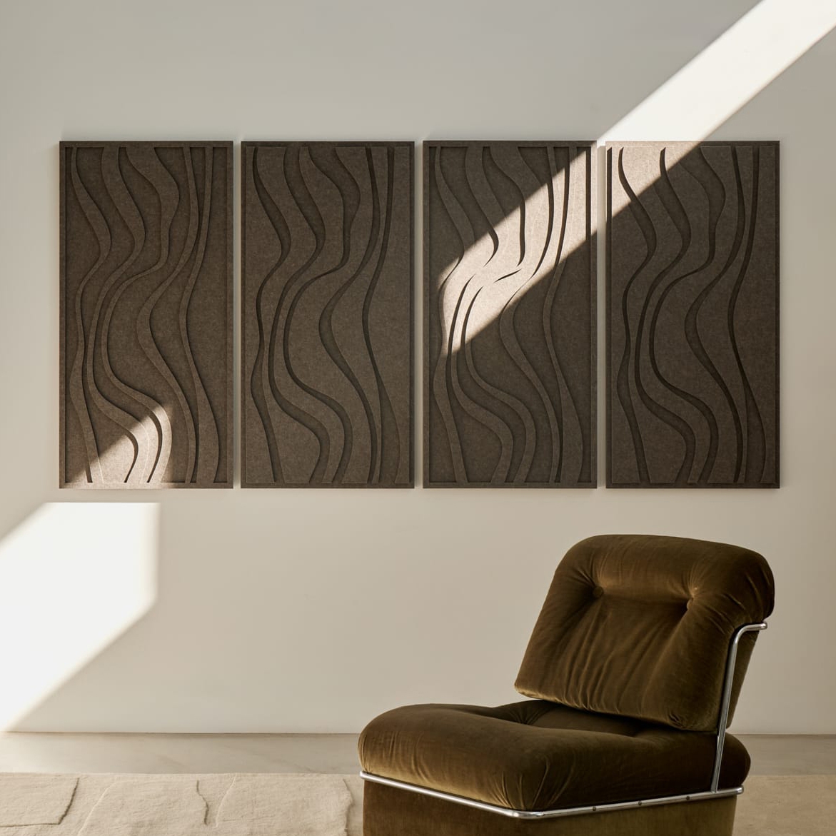 Wave Long - Warm Grey | Set of 4