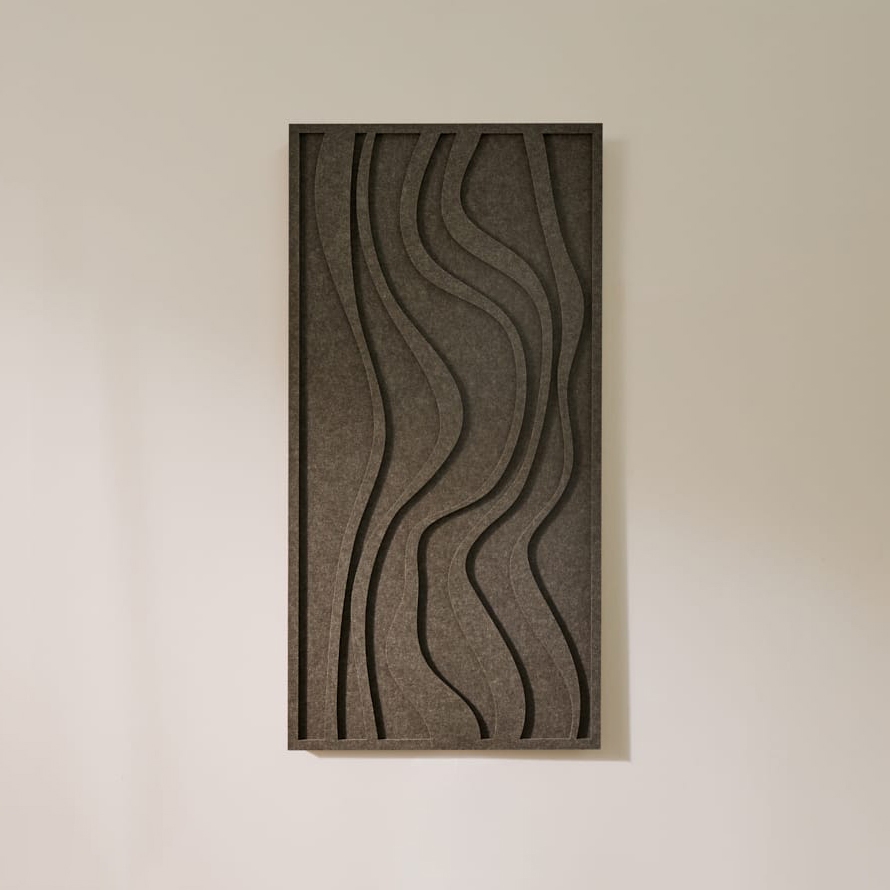 Wave Long - Warm Grey | Single with border