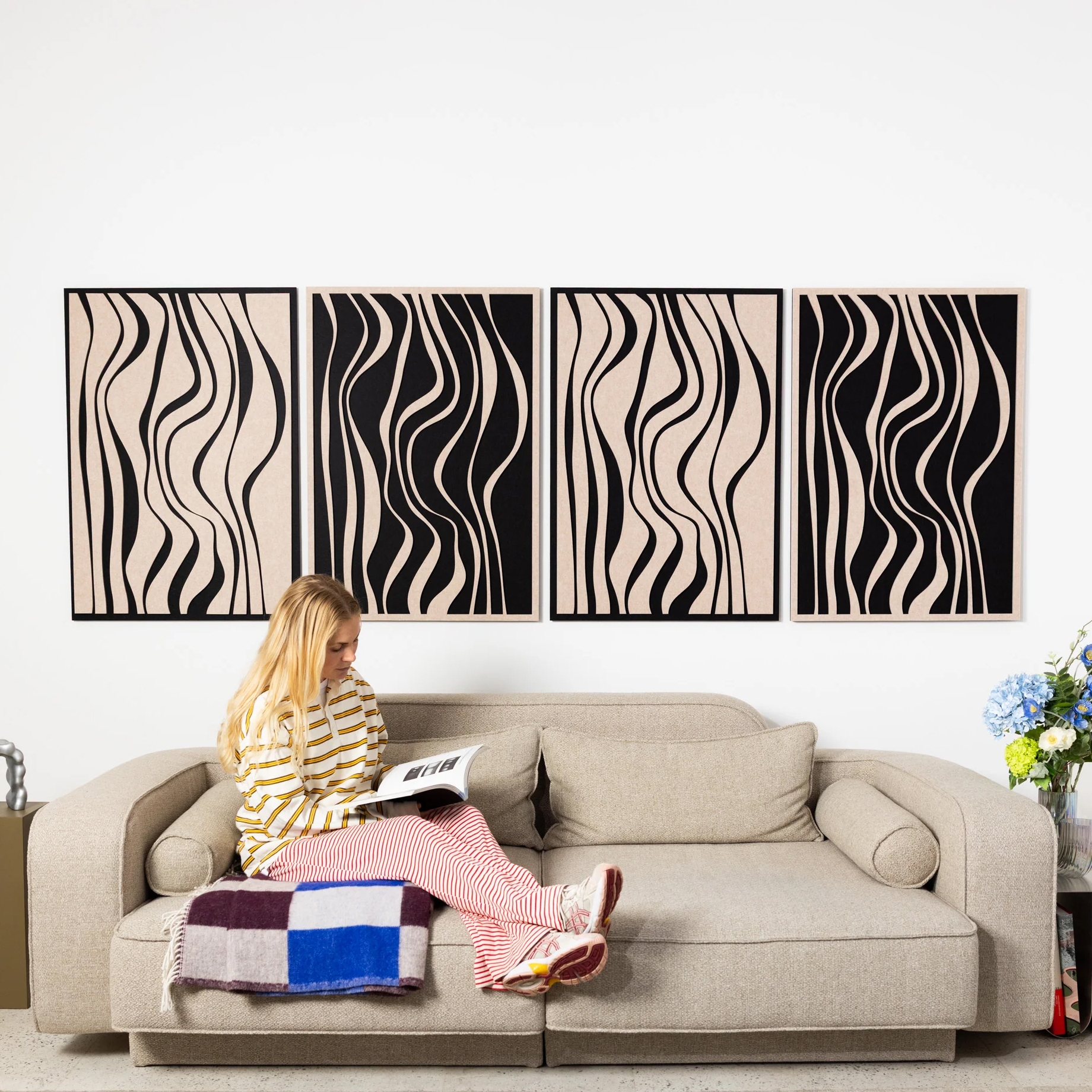 Wave Special Edition - Night Black / Sand Beige | Set of 4