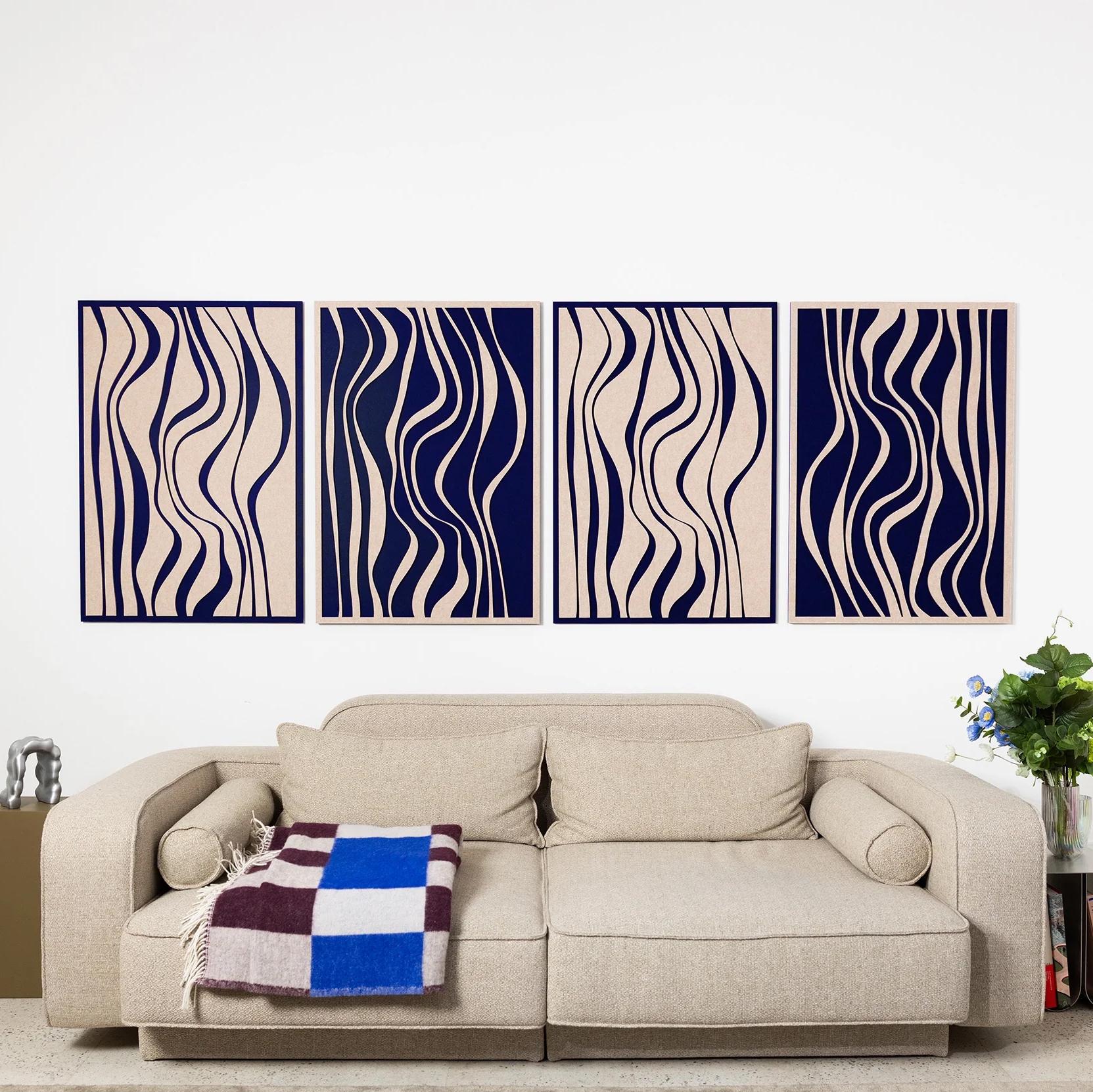 Display product Wave Special Edition - Ocean Blue / Sand Beige | Set of 4 from manufacturer Arturel HQ