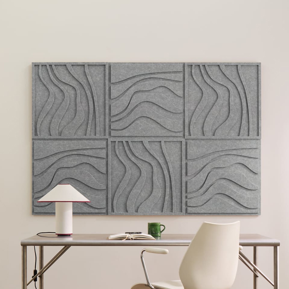 Mostra il prodotto Wave Tile - Cloudy Grey | Set of 6 del produttore Arturel HQ
