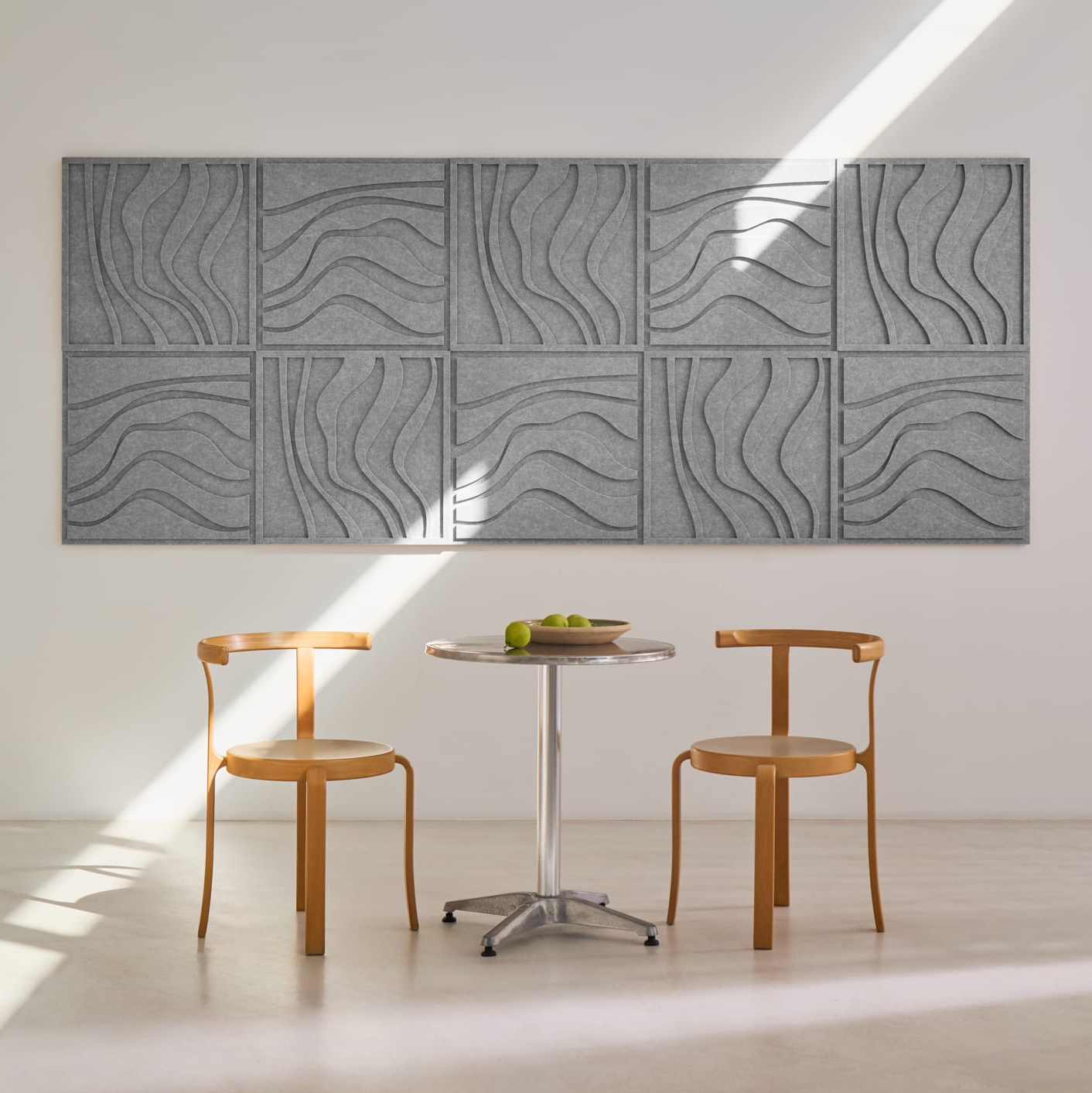 Wave Tile - Cloudy Grey | Set of 10