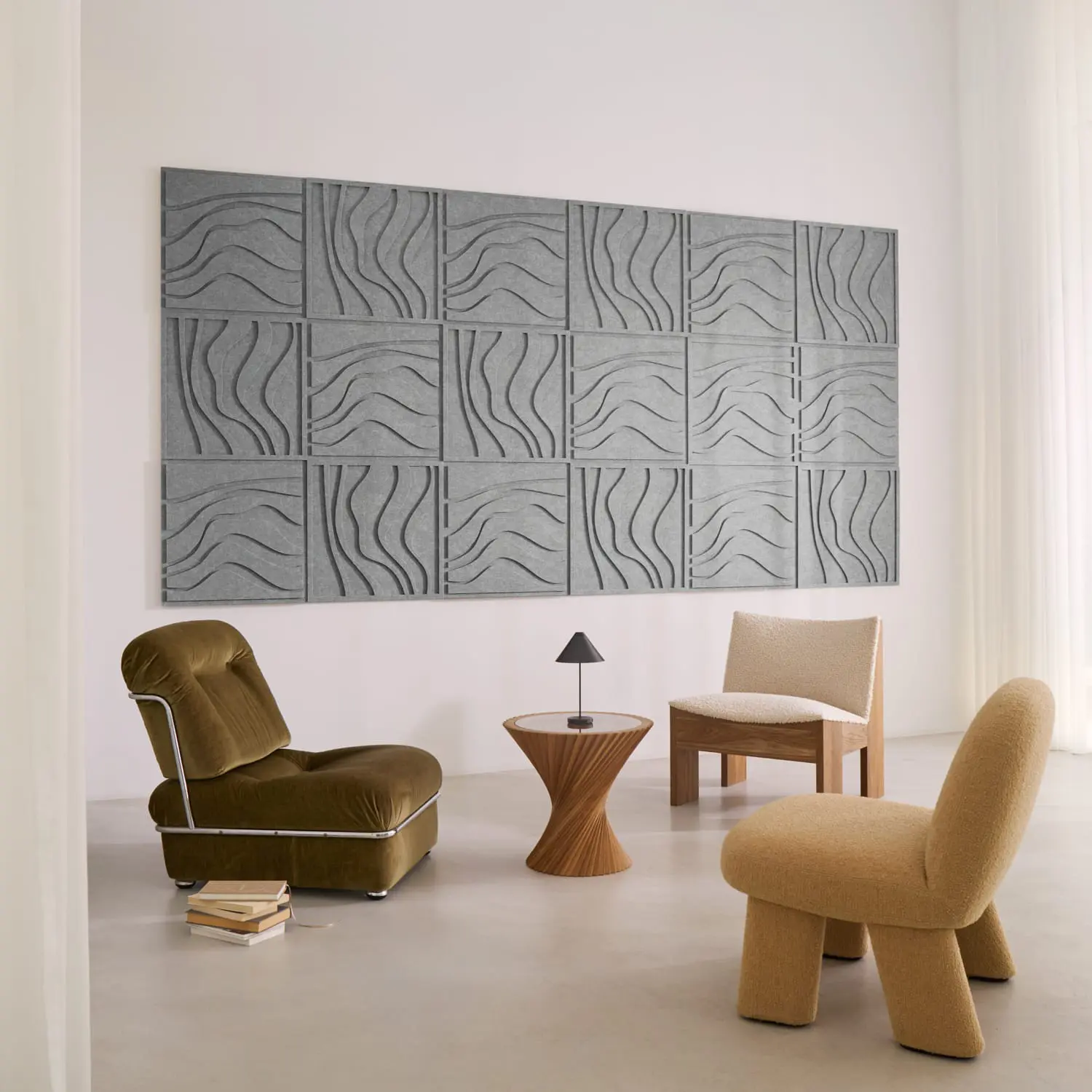 Arturel HQ - Wave Tile - Cloudy Grey | Set of 18