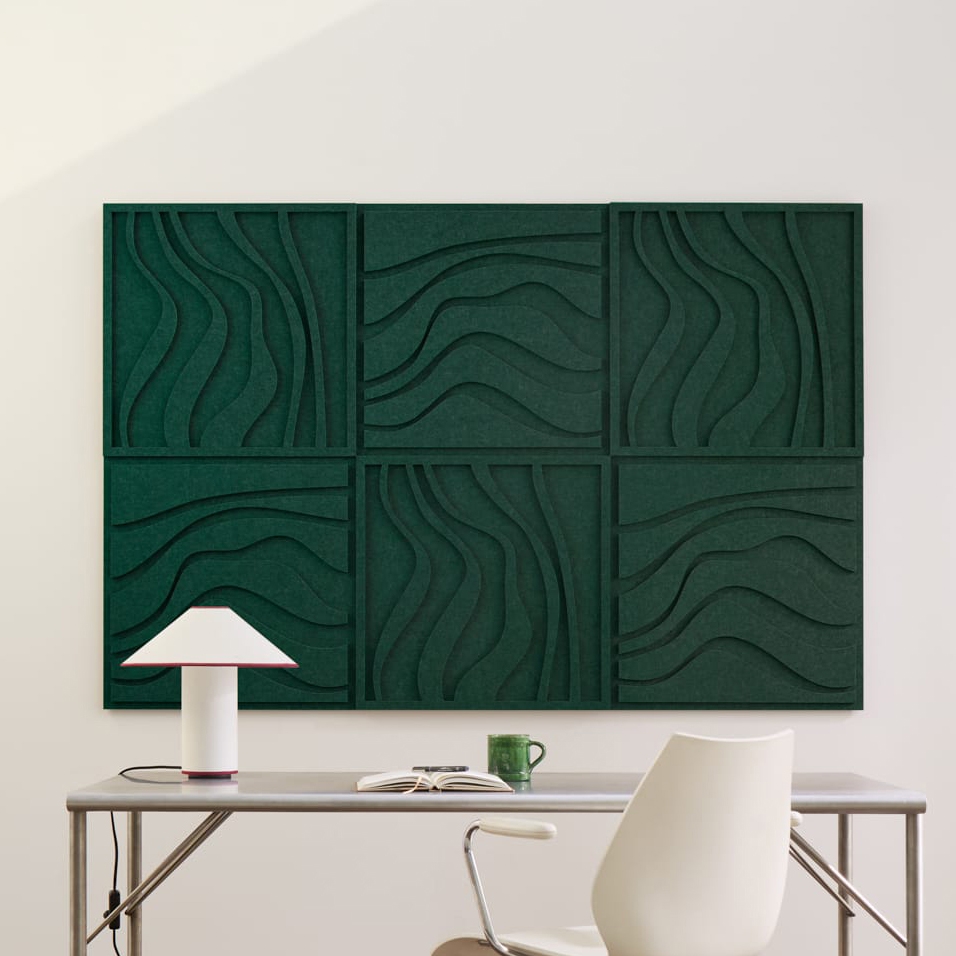 Wave Tile - Petroleum Green | Set of 6