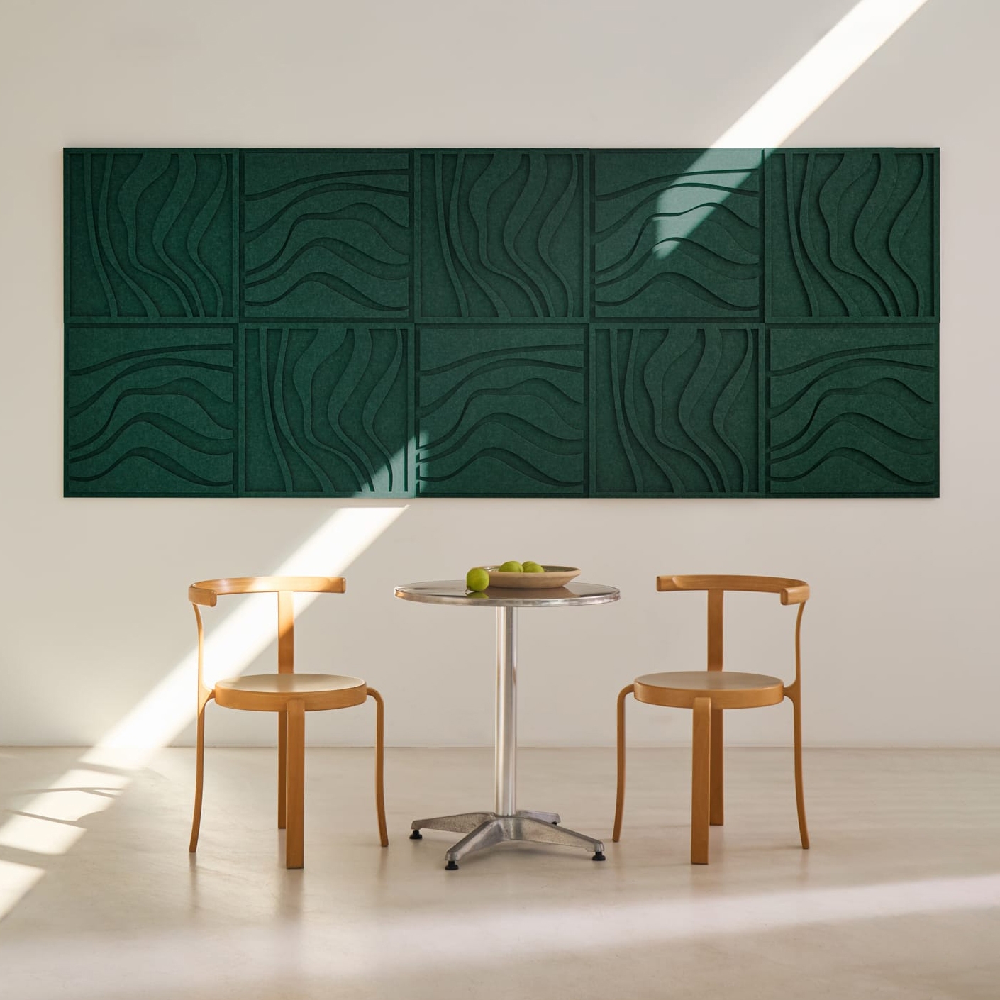 Wave Tile - Petroleum Green | Set of 10