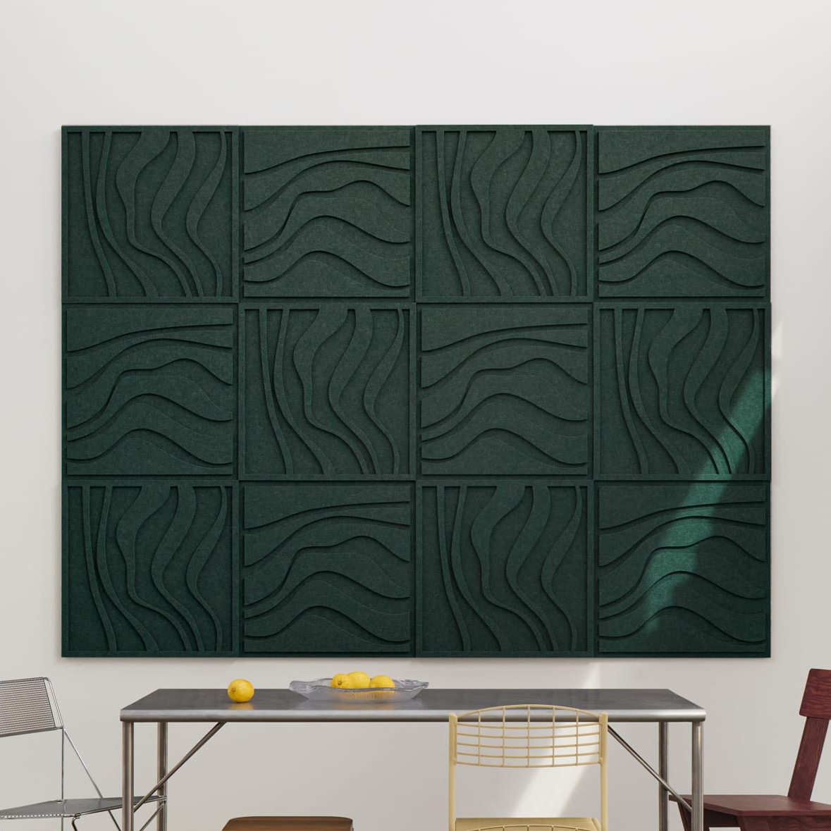 Wave Tile - Petroleum Green | Set of 12