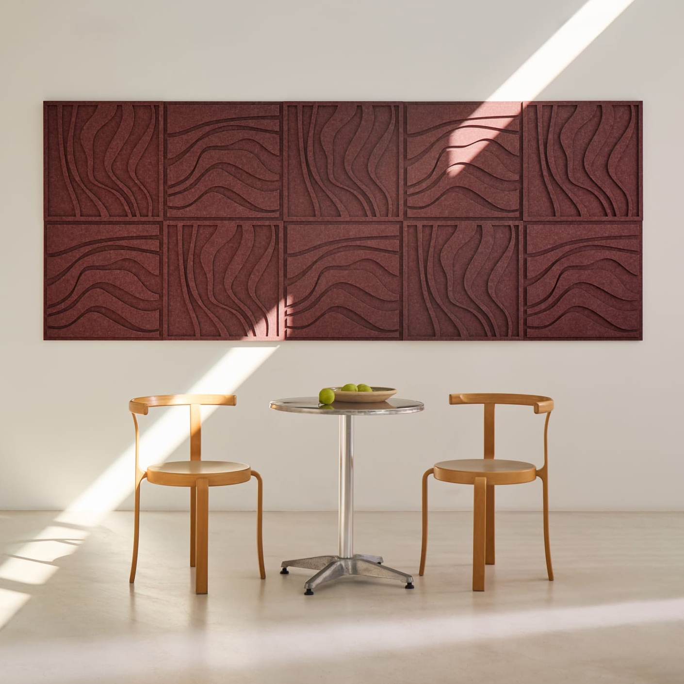 Wave Tile - Reddish Brown | Set of 10