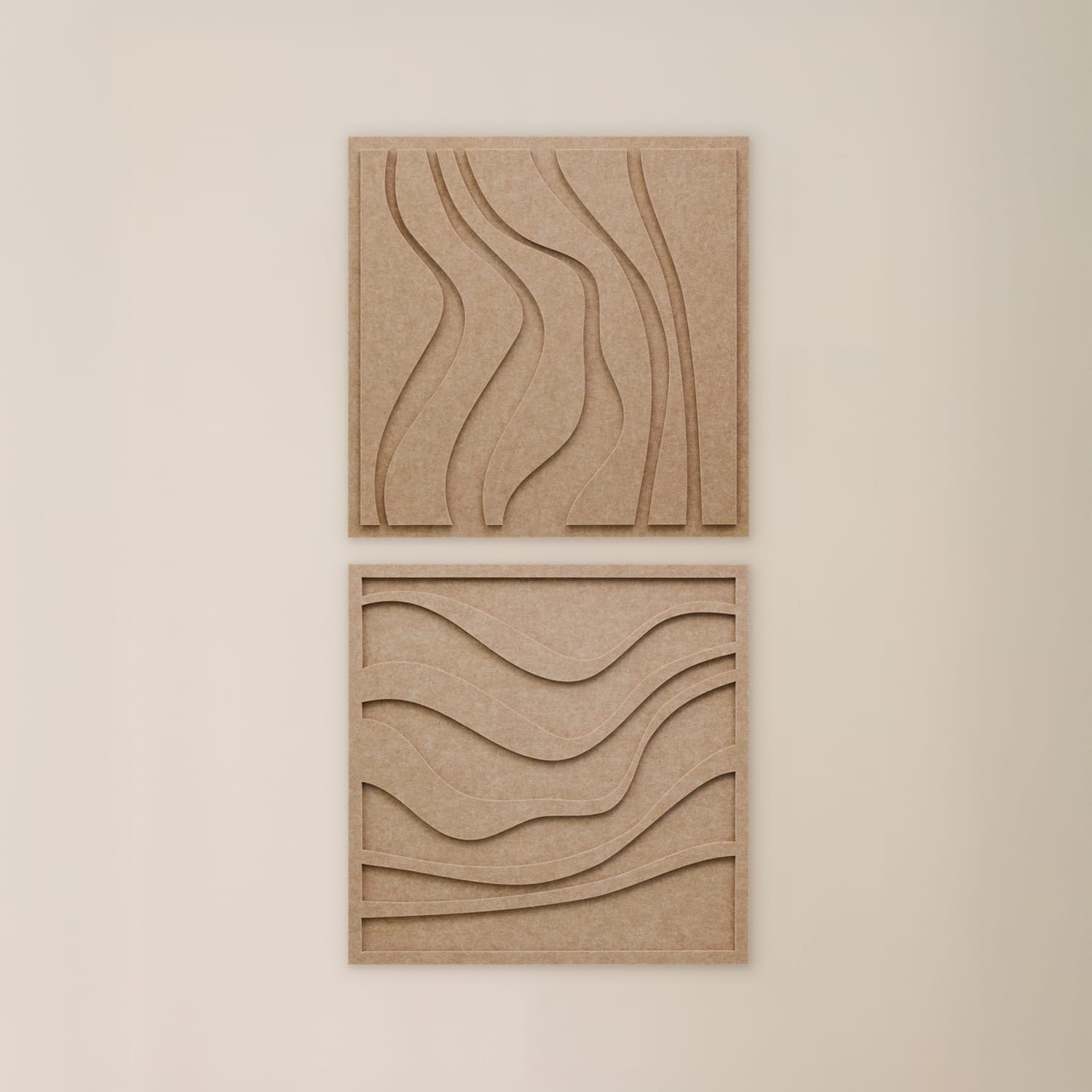 Wave Tile - Sand Beige | Set of 2