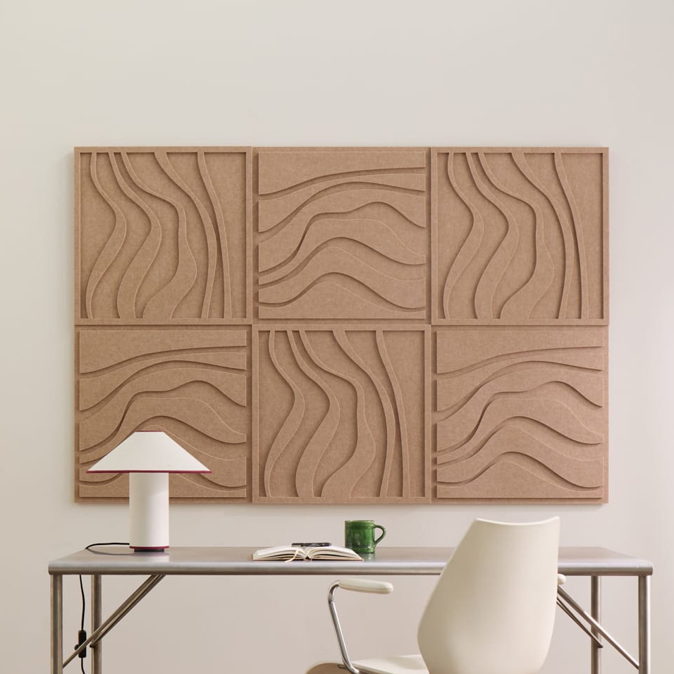 Wave Tile - Sand Beige | Set of 6