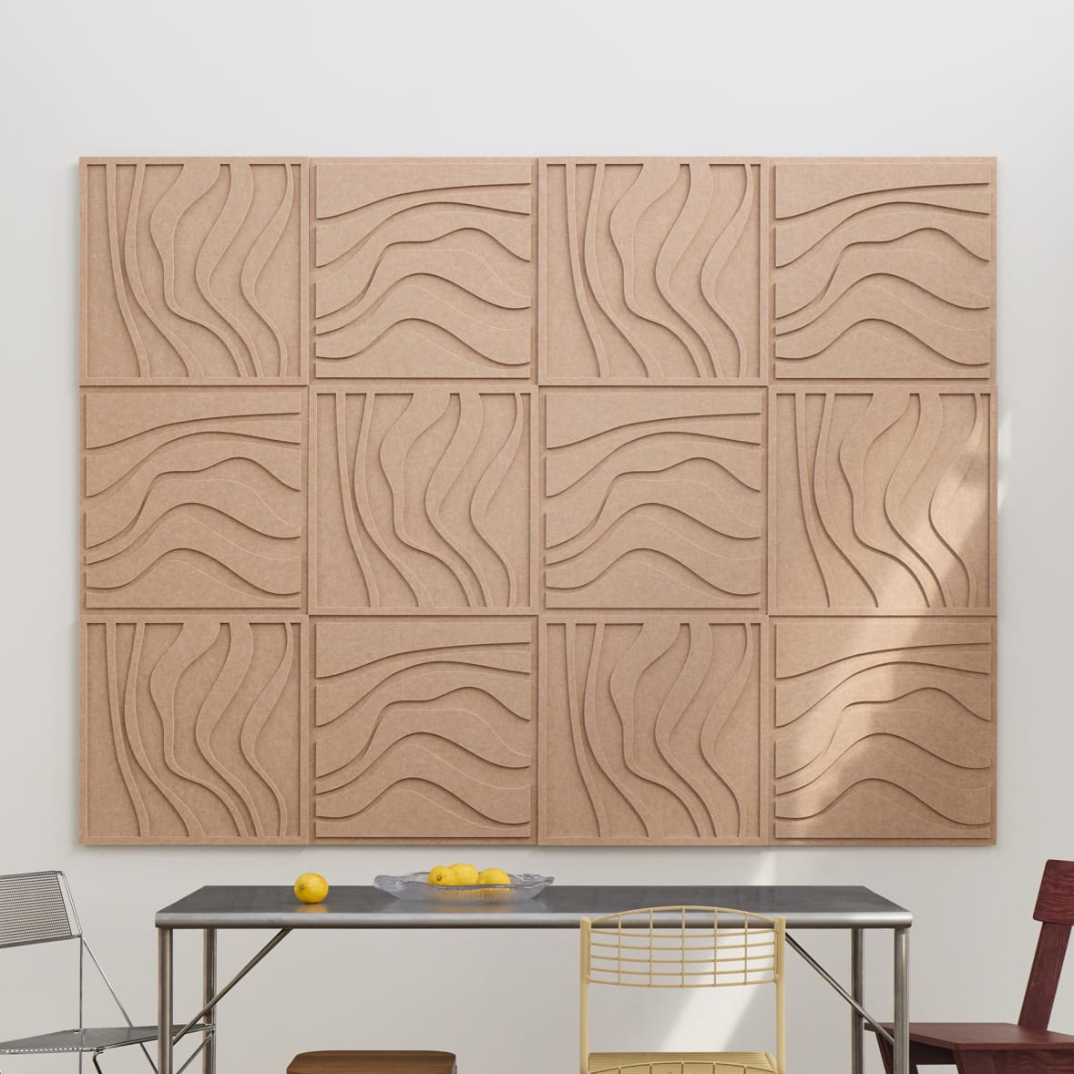 Wave Tile - Sand Beige | Set of 12