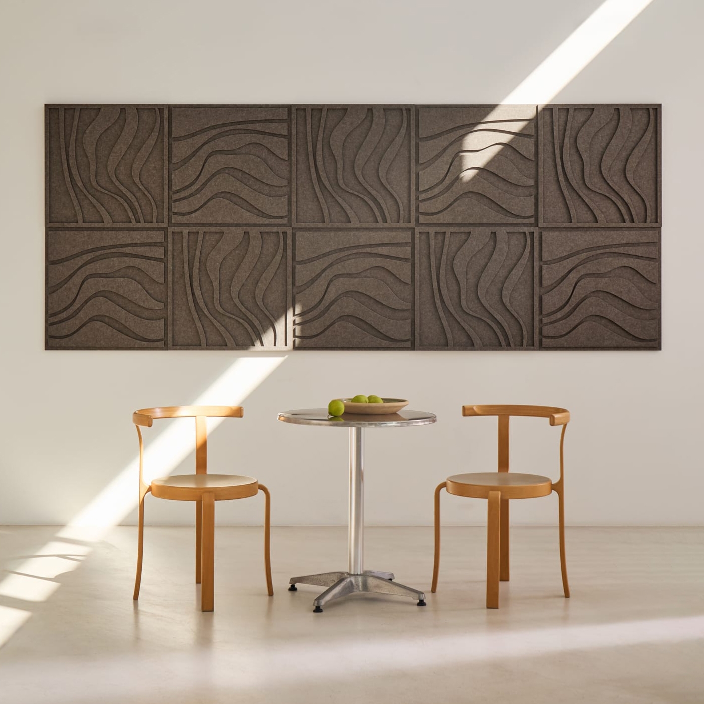 Wave Tile - Warm Grey | Set of 10