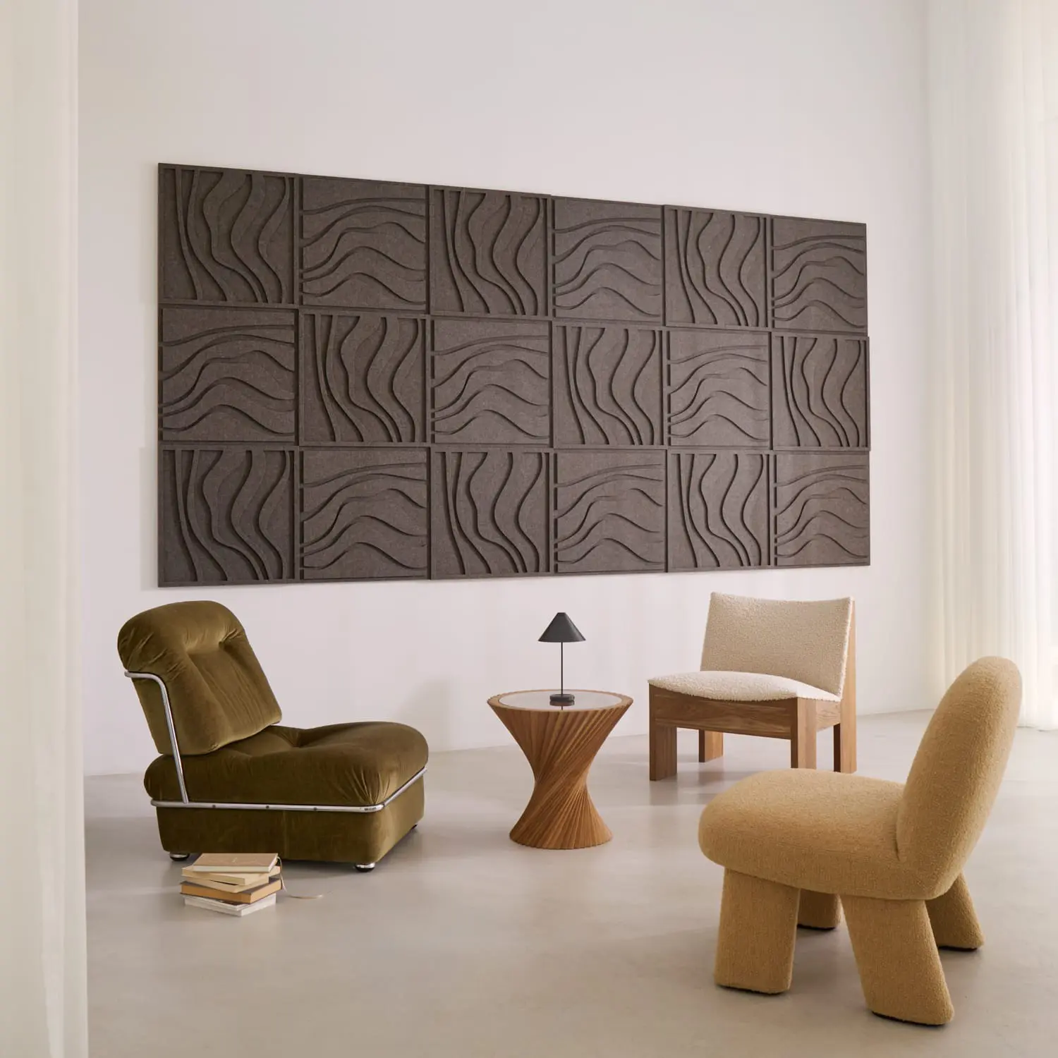 Arturel HQ - Wave Tile - Warm Grey | Set of 18