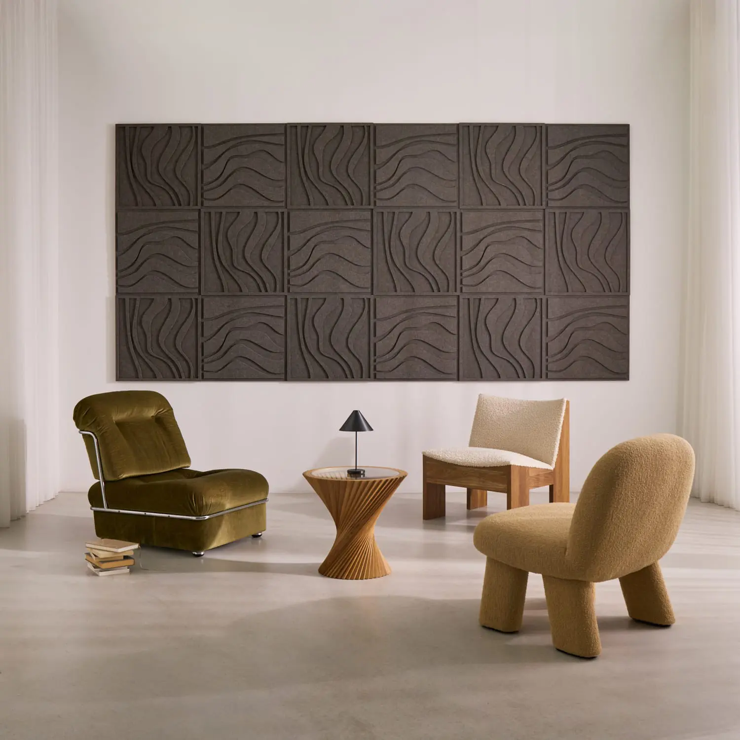 Arturel HQ - Wave Tile - Warm Grey | Set of 18