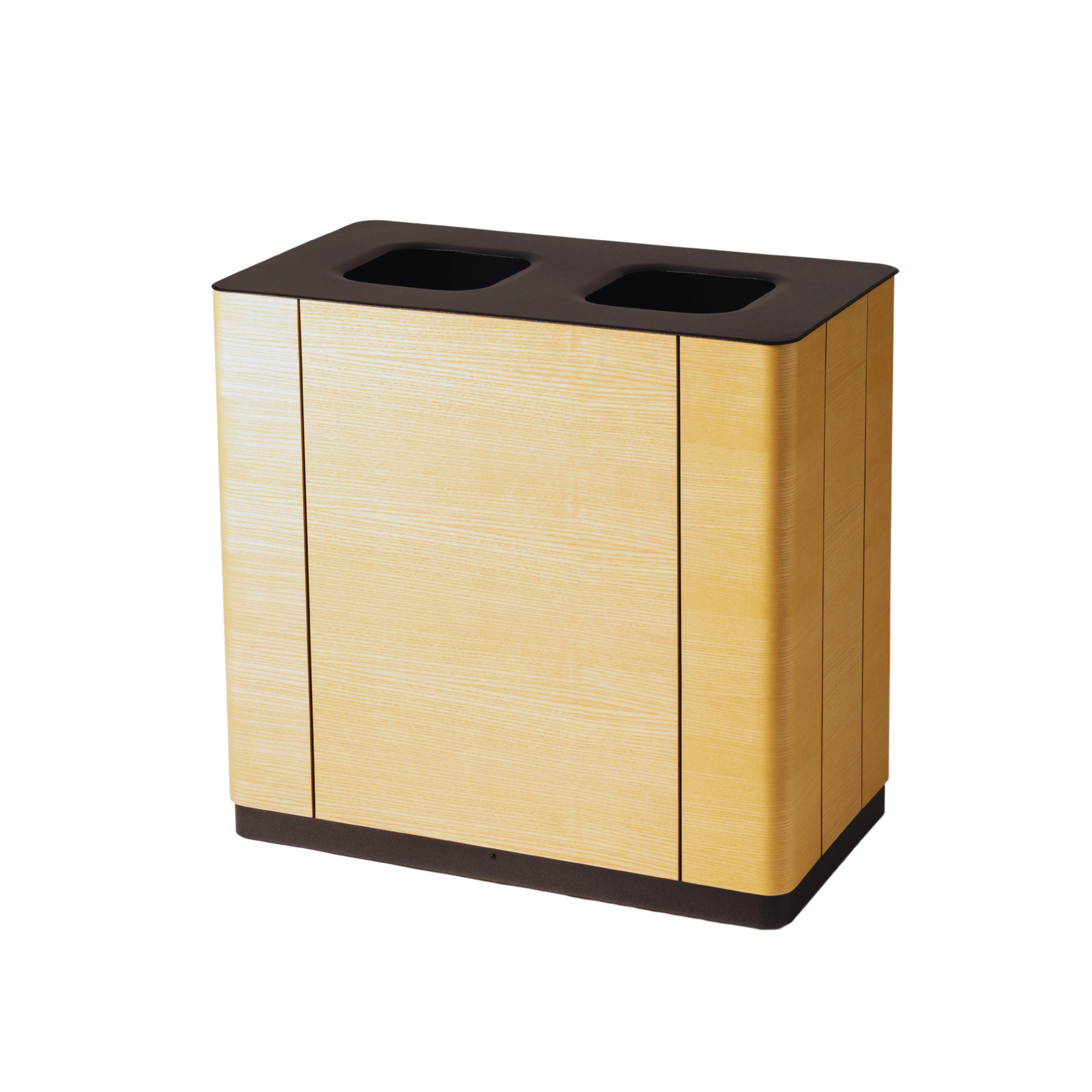 Display product Famolas – waste sorting bin (double) – Ash / Black steel from manufacturer Wuoma