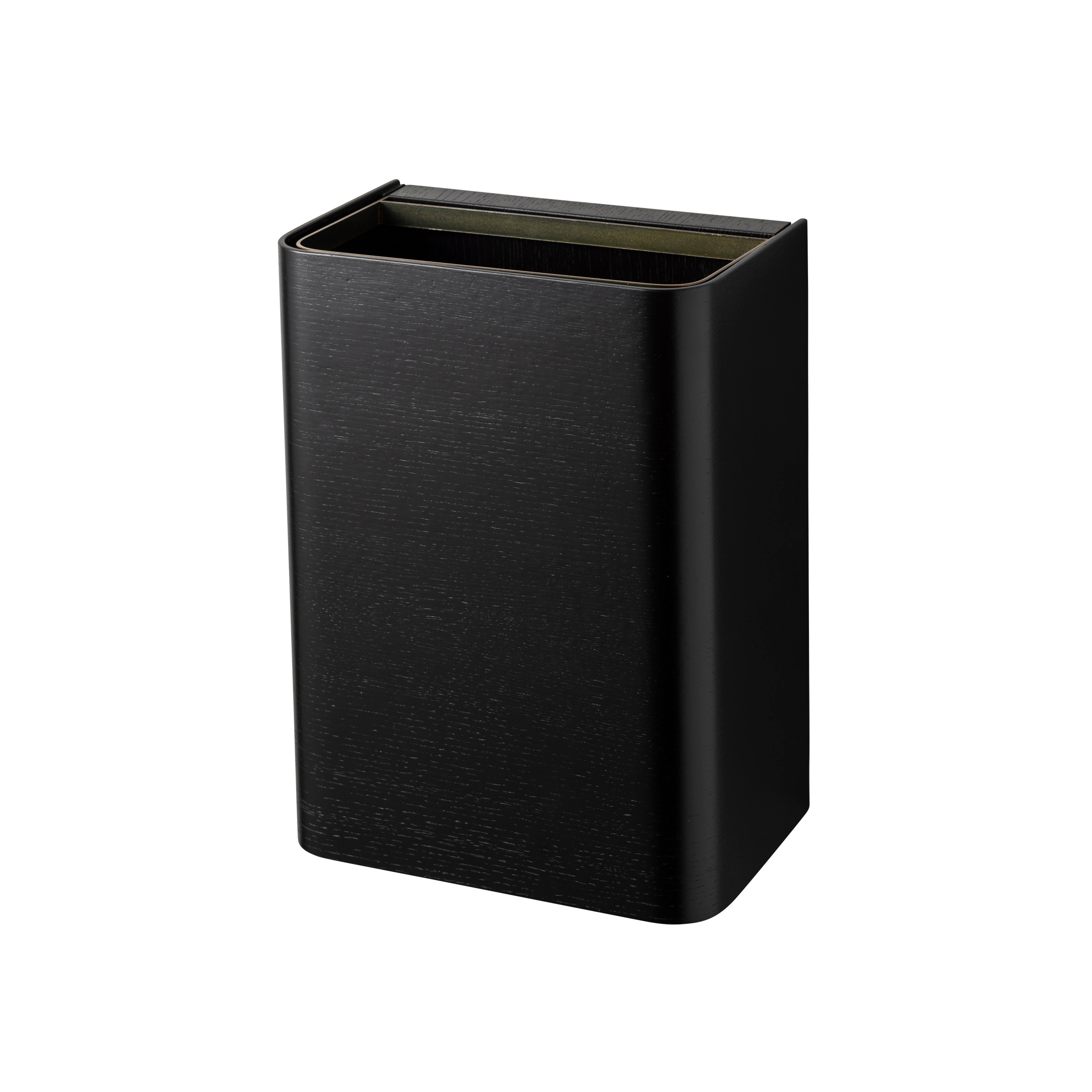 Guivi – cestino da parete 14L – Rovere nero / Ottone