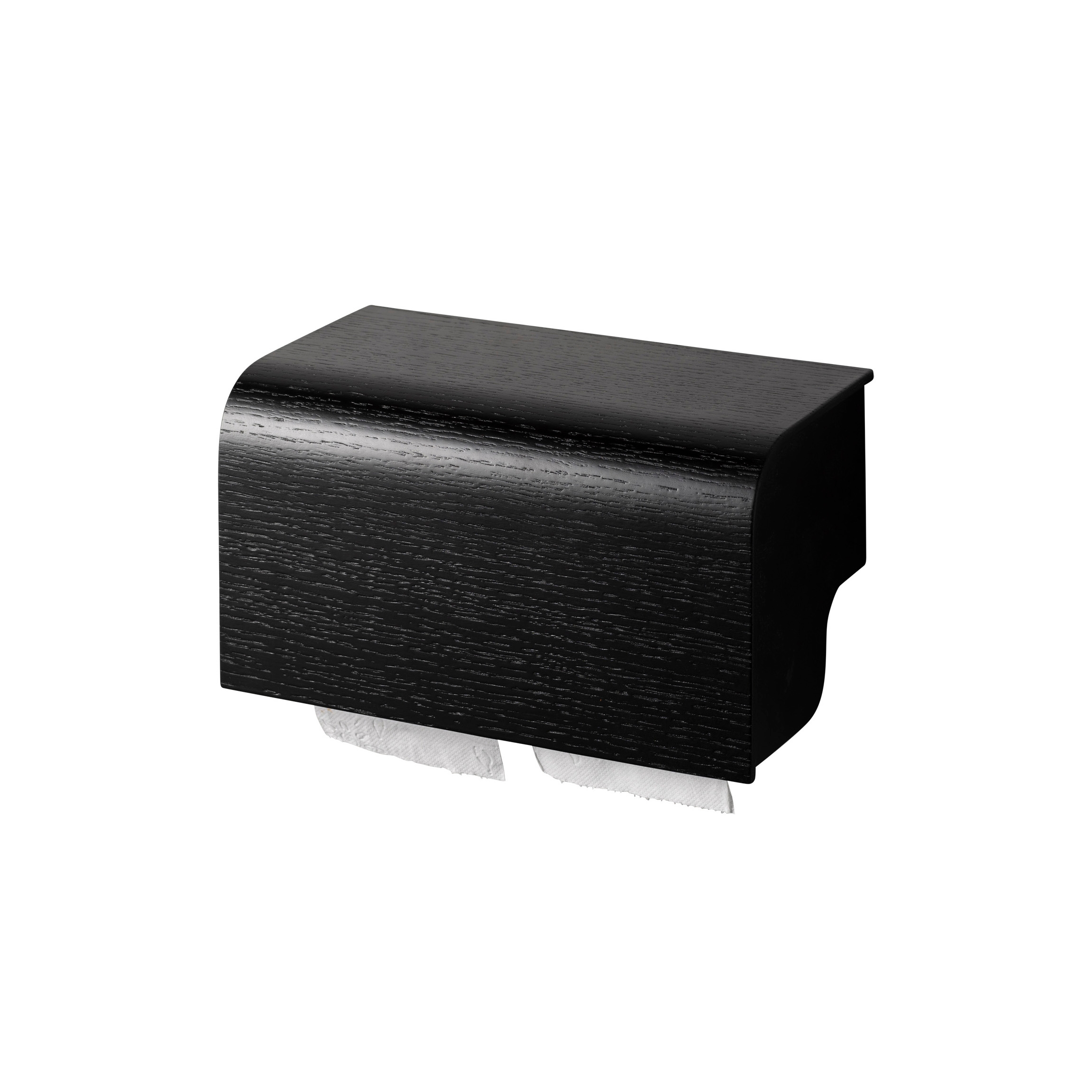 Jehkas – double toilet paper holder – Rovere nero / Acciaio nero