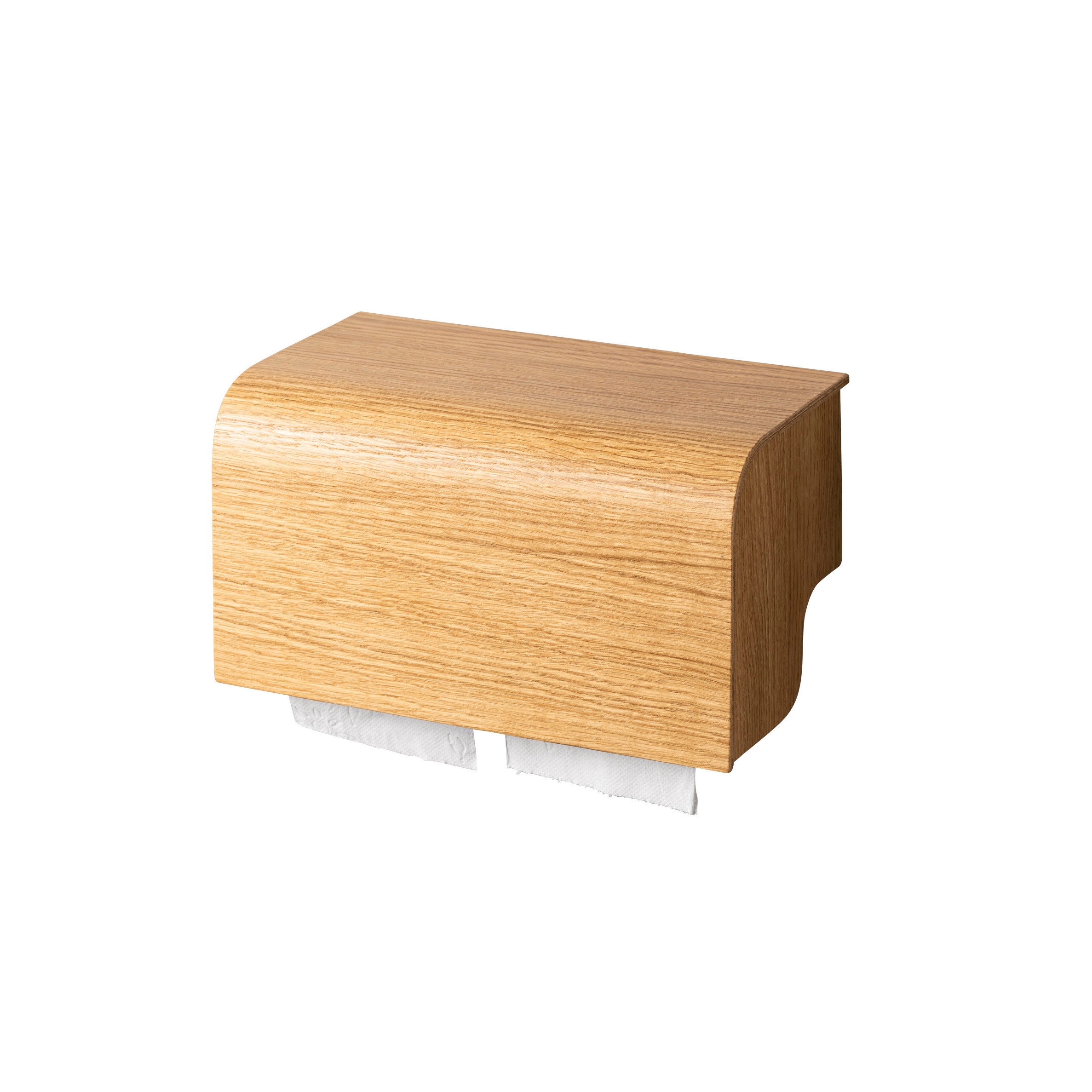 Mostra il prodotto Jehkas – double toilet paper holder – Rovere / Acciaio nero del produttore Wuoma