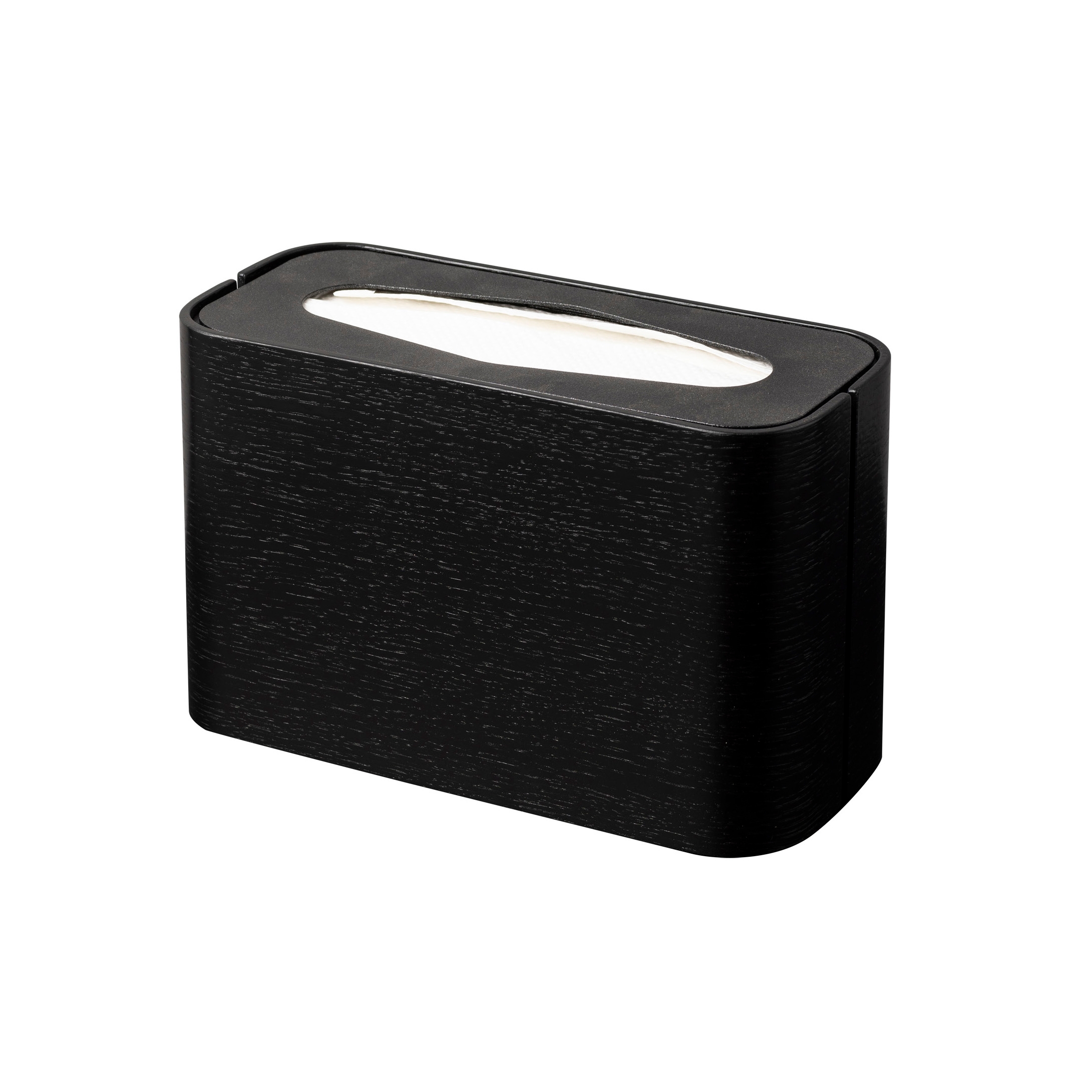 Staika hand towel holder for table – Rovere nero / Acciaio nero